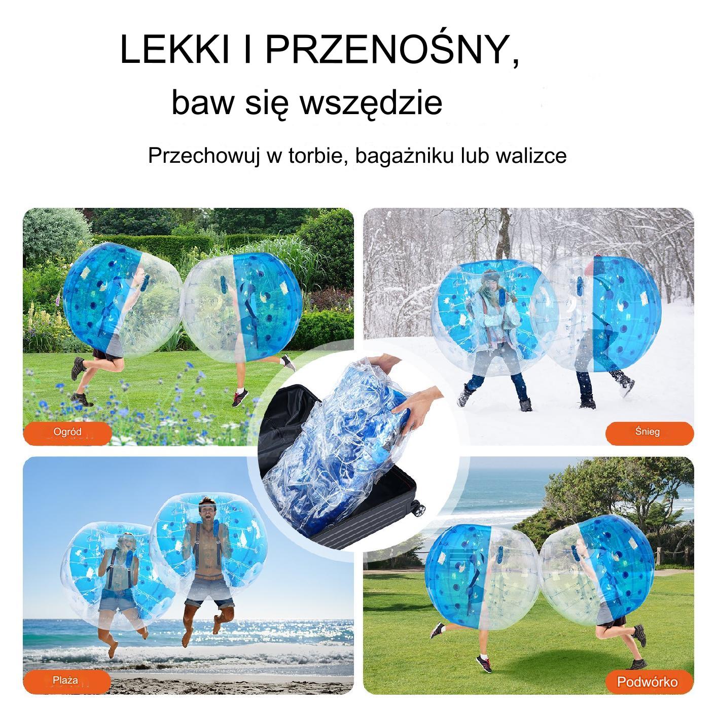 Nadmuchiwana piłka Bumper Ball dla nastolatków i dorosłych 0,8 mm 1,5 m - obrazek 5