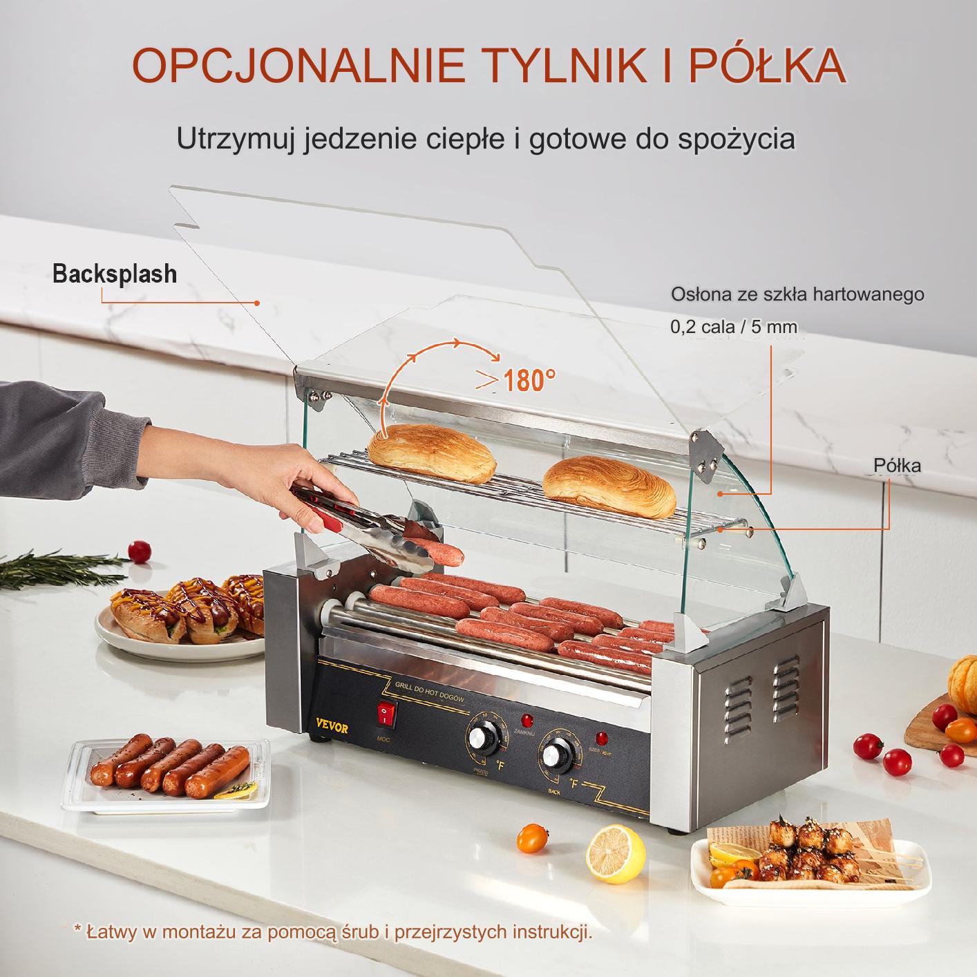 Grill Rolkowy do Hot Dogów – 5 Rolków 12 Parówek - obrazek 4