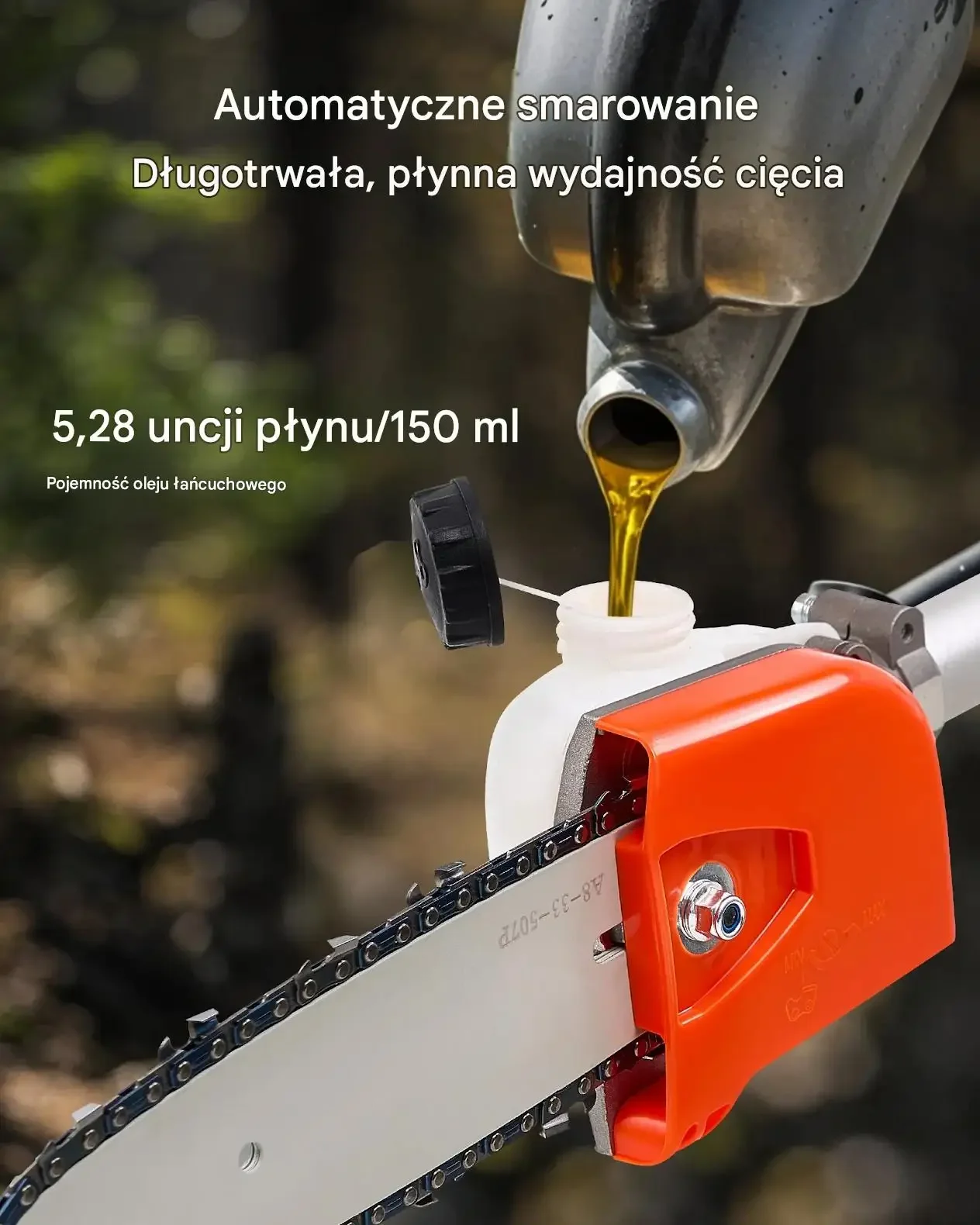 Piła spalinowa na wysięgniku 25CC 20 cm teleskopowa do przycinania drzew - obrazek 3