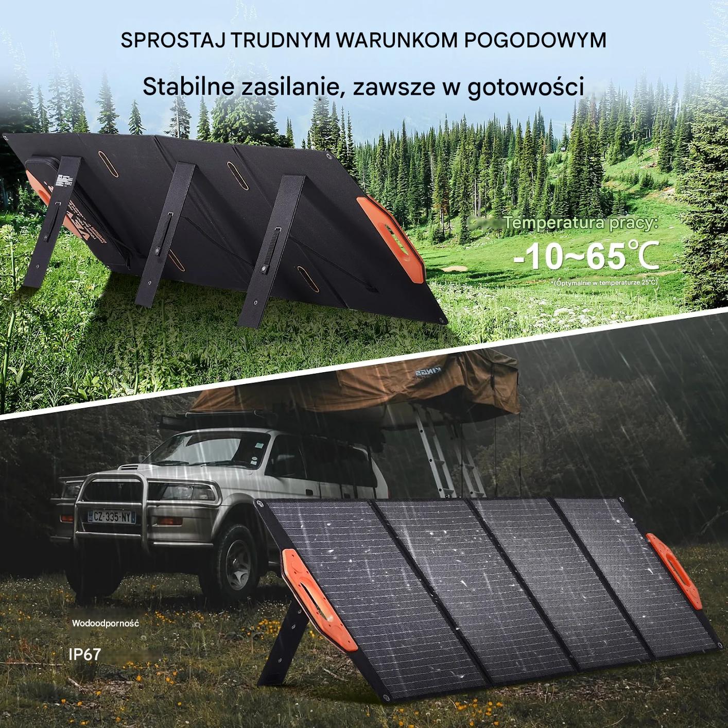 Panel solarny 120W składany ETFE, USB/DC, wodoodporny – dom/off-grid - obrazek 7