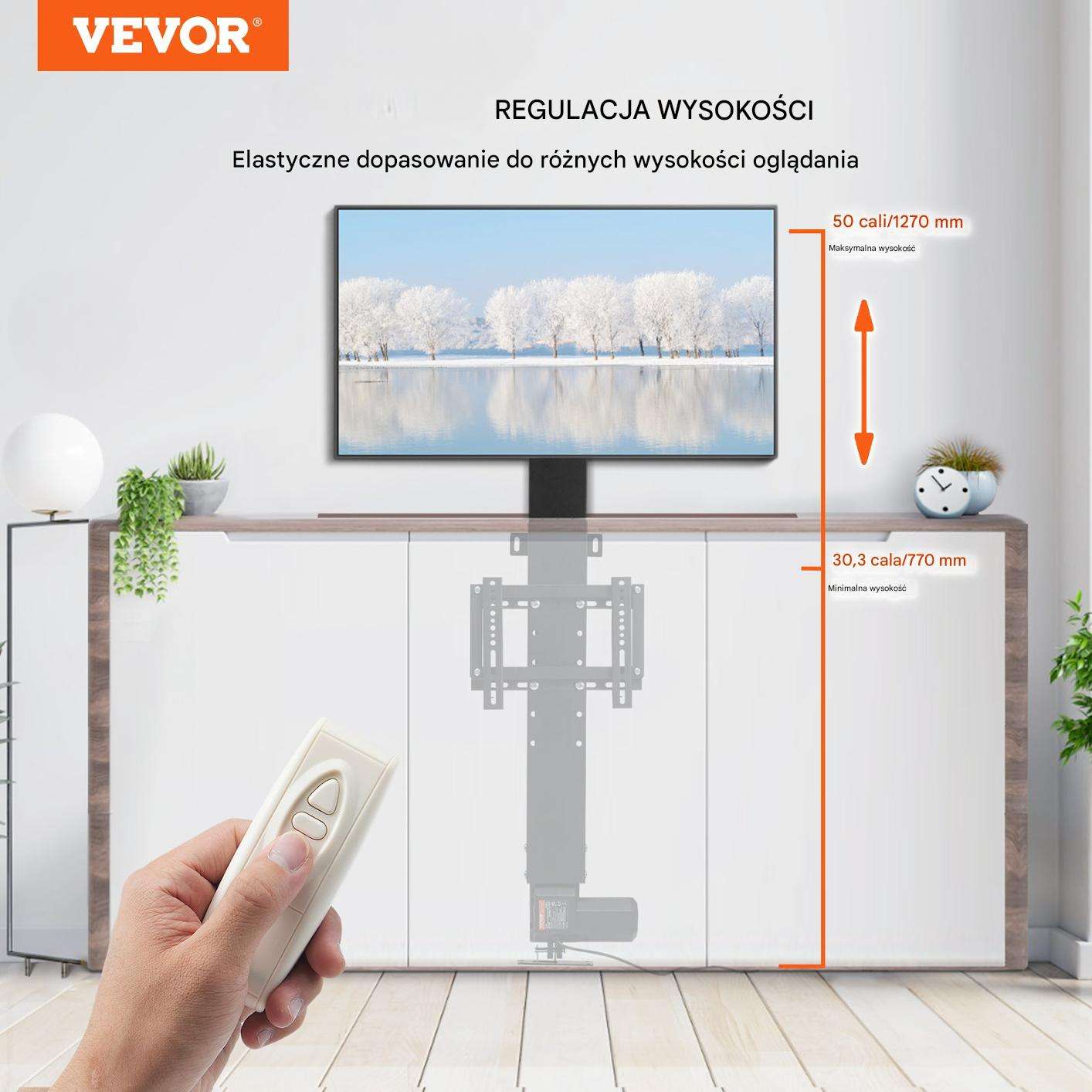Elektryczny stelaż uchwyt na telewizor wysuwany winda TV 28-32 cali - obrazek 3