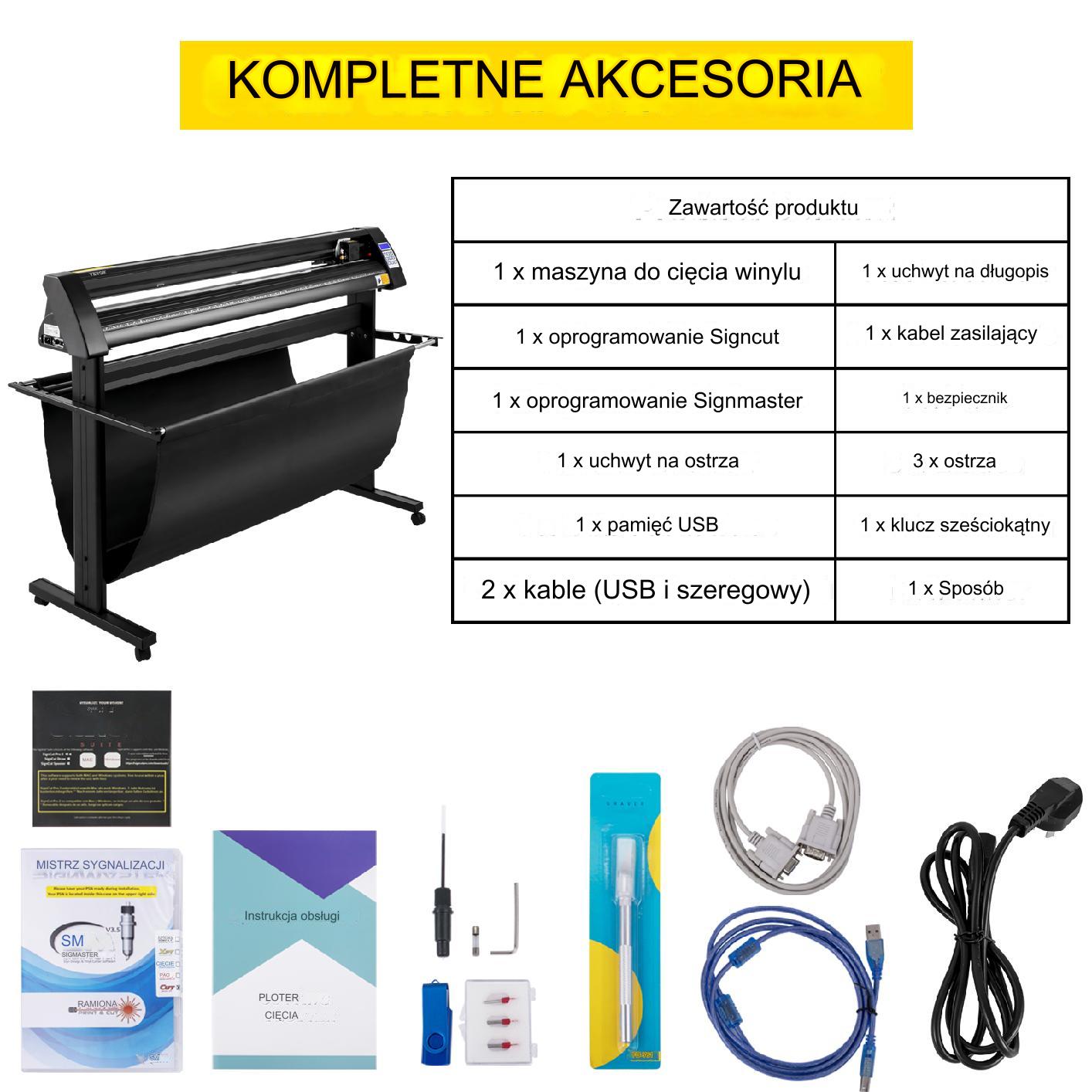 Ploter Tnący 1350mm z Podstawką, Ekran LED, Kompatybilny z Mac/Windows - obrazek 6
