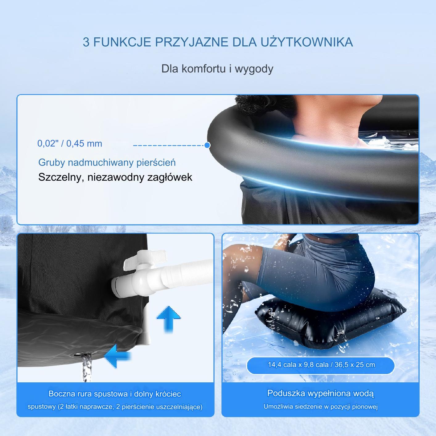 Nadmuchiwana Wanna Bala do Kąpieli Lodowej - obrazek 4