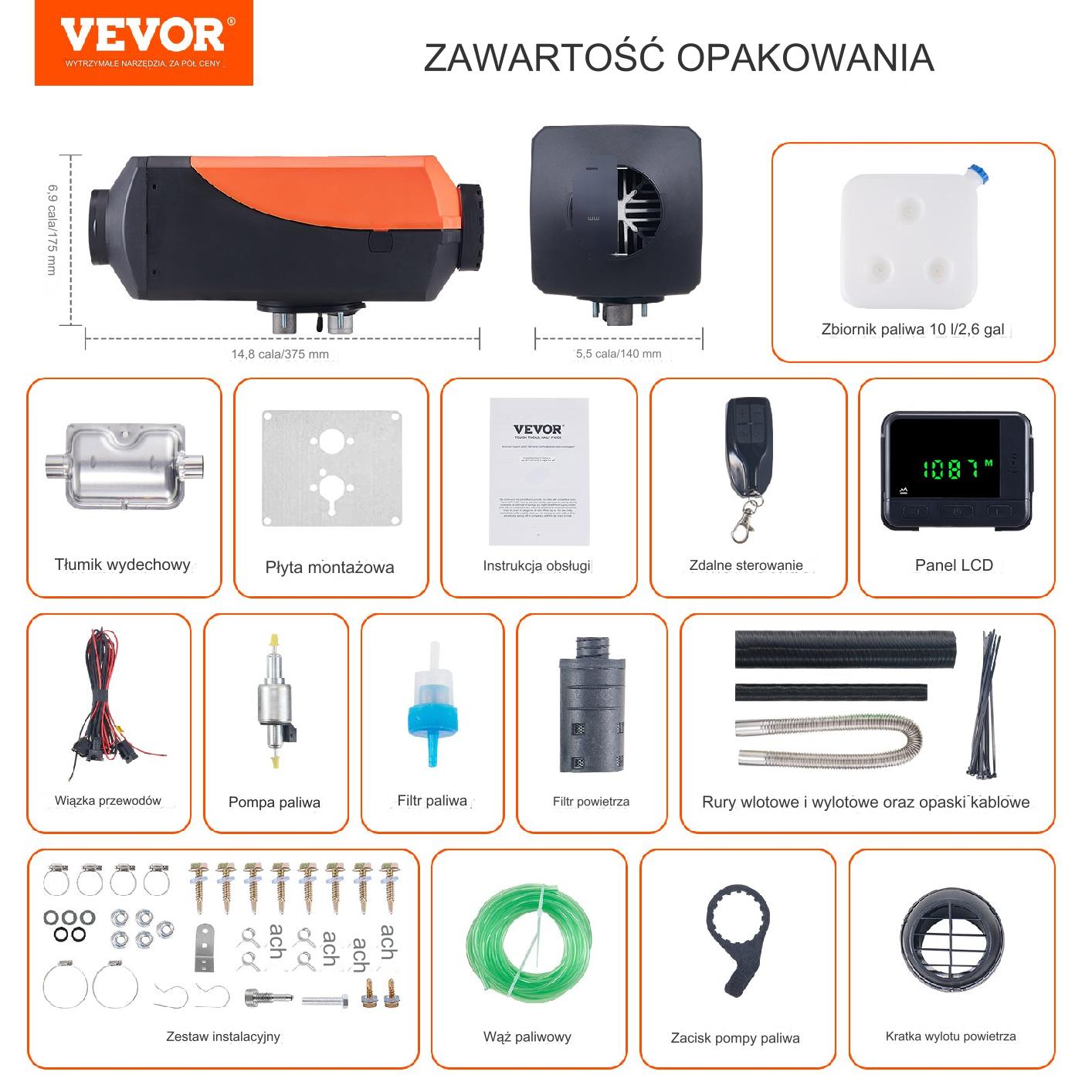 Nagrzewnica Dieslowska 8KW z Bluetooth – Szybkie Grzanie do 25 m² - obrazek 2