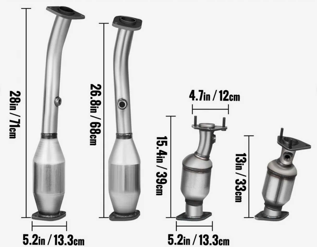 Kolektor wydechowy z katalizatorem 4.0L do Frontier 05-11 zestaw uszczelek - obrazek 2