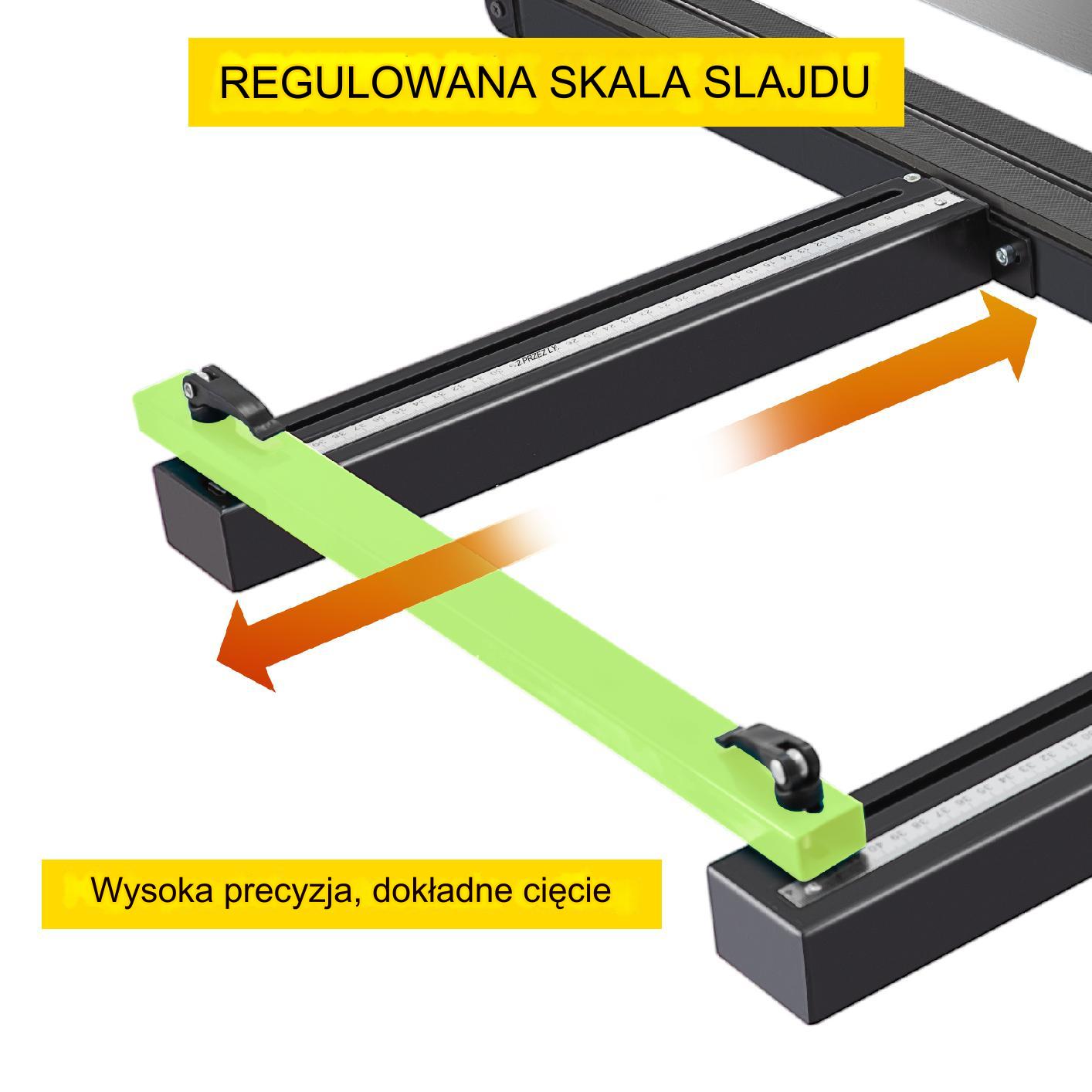 Gilotyna przecinarka płytki gres 800 mm laser mocna zestaw szyna Premium - obrazek 6