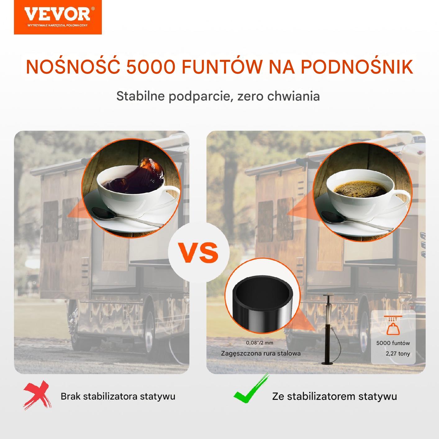 Stopa podpora podkładka do przyczepy kempingowej kampera 50-123 cm - obrazek 3