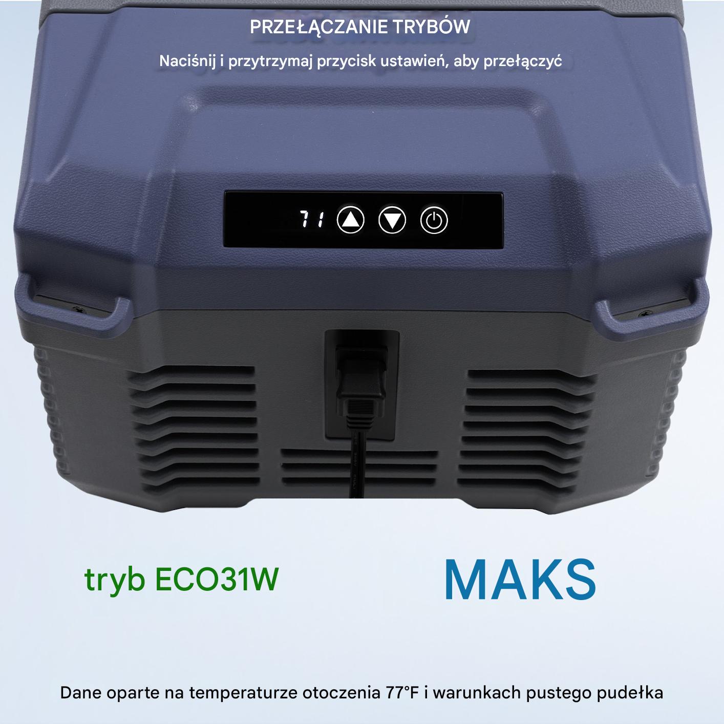 Lodówka turystyczna samochodowa przenośna z zamrażalką kompresorowa 9L 45W - obrazek 6
