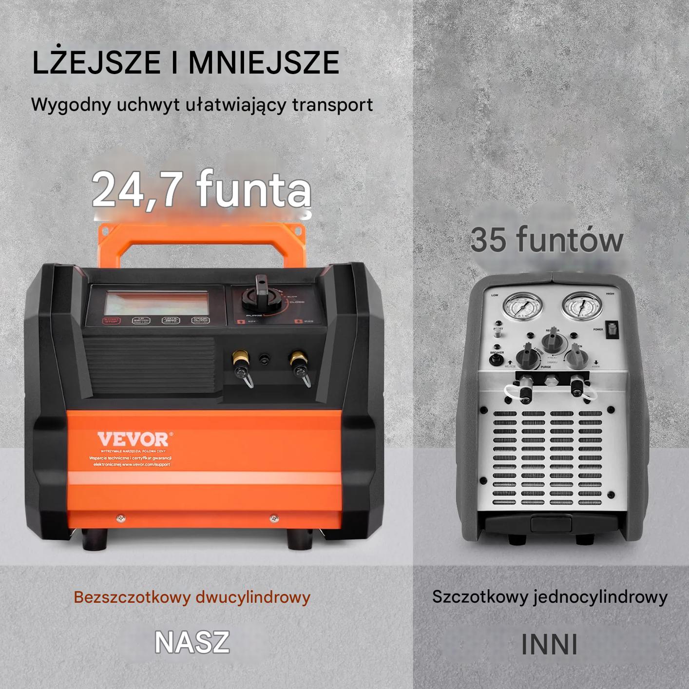 Stacja odzysku czynnika chłodniczego 1HP dwucylindrowa HVAC klimatyzacja - obrazek 7