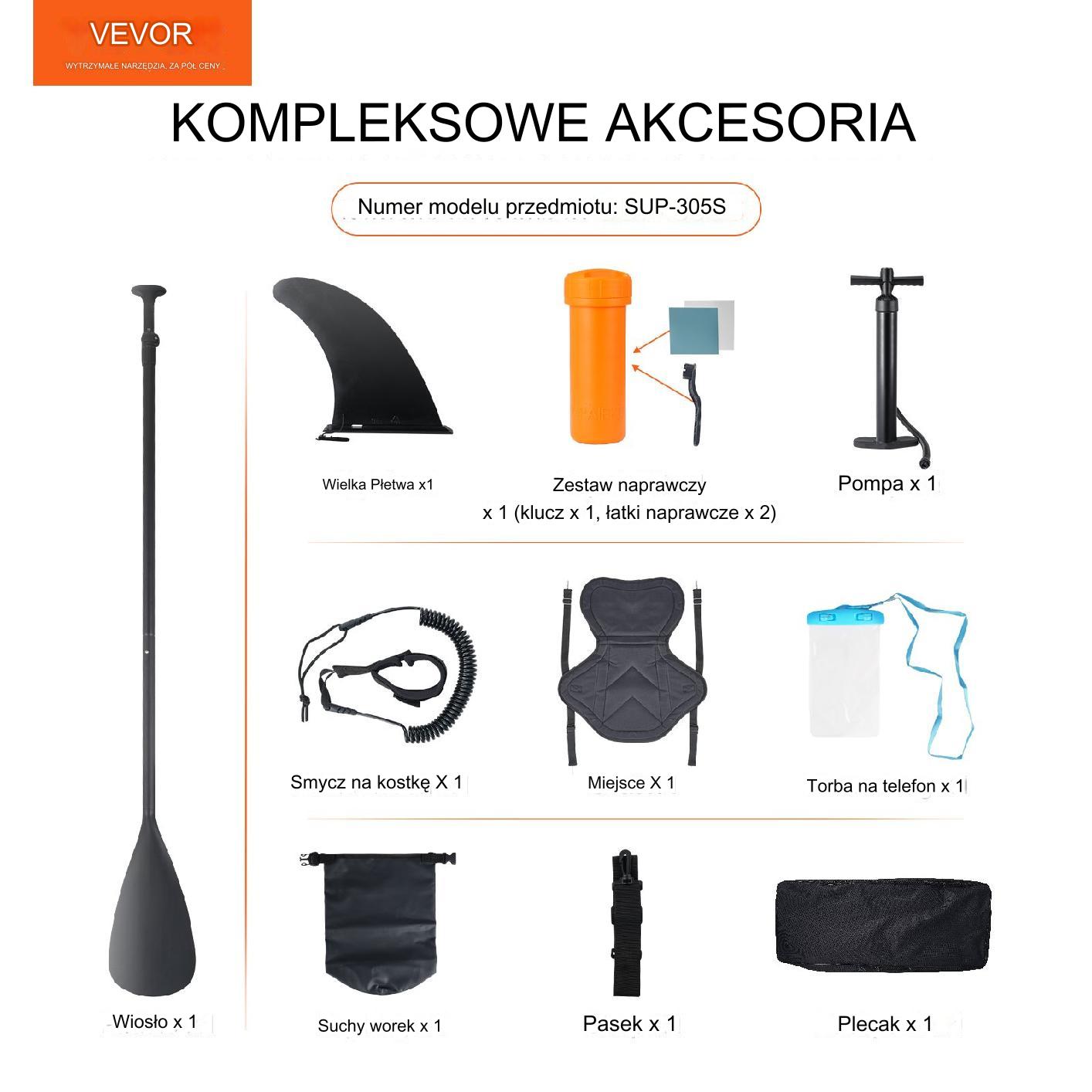 Deska sup do pływania pompowana stand up paddle 323 cm - obrazek 7