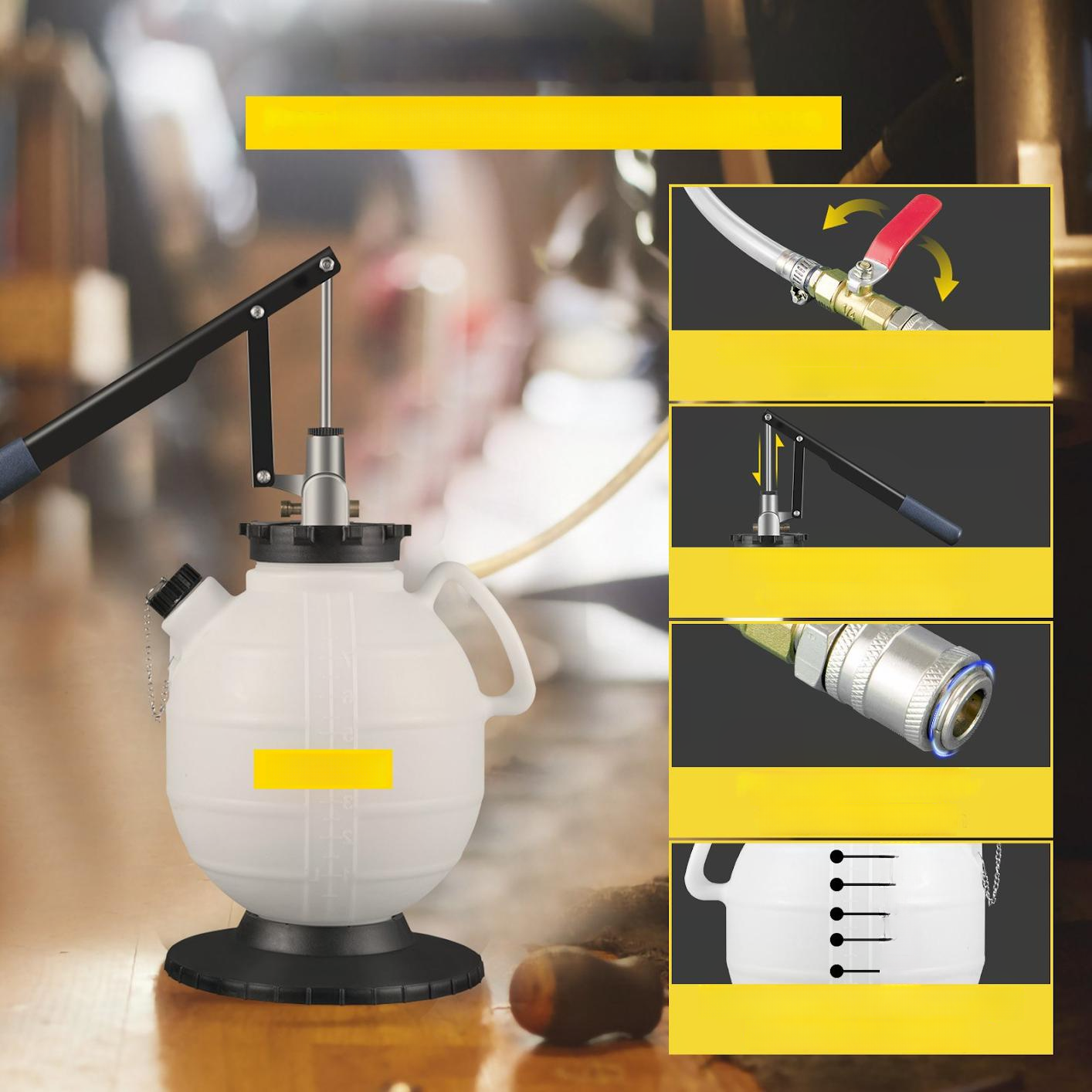 Pompa do wymiany oleju 7,5L manualna z adapterami ATF do skrzyni biegów - obrazek 5