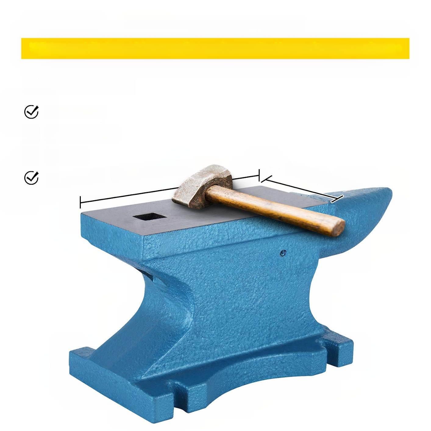 Kowadło żeliwne 25 kg mocne zestaw róg 360 mm 105 mm 165 mm warsztat Pro - obrazek 3