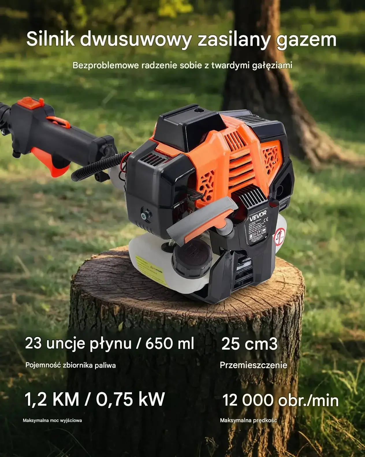 Piła spalinowa na wysięgniku 25CC 20 cm teleskopowa do przycinania drzew - obrazek 5