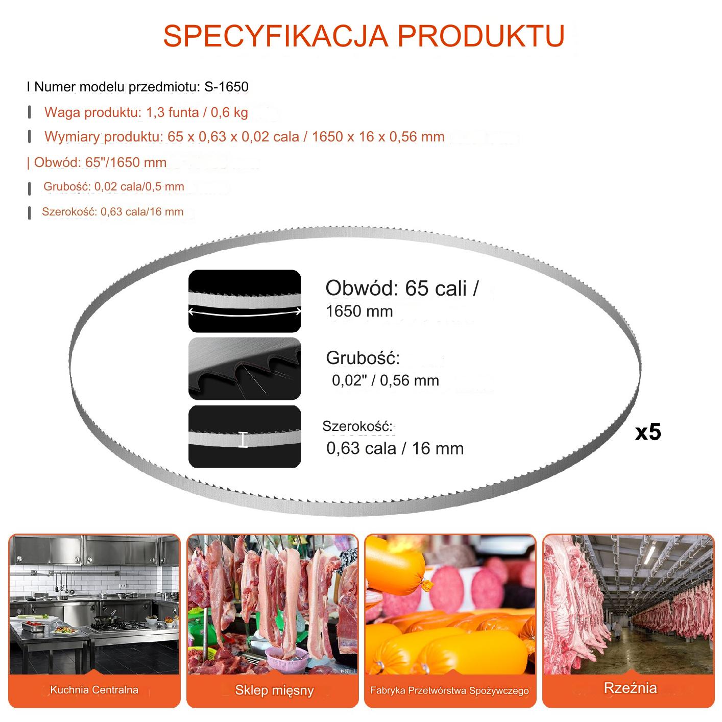 Brzeszczot do piły taśmowej ostrze tnące - obrazek 7