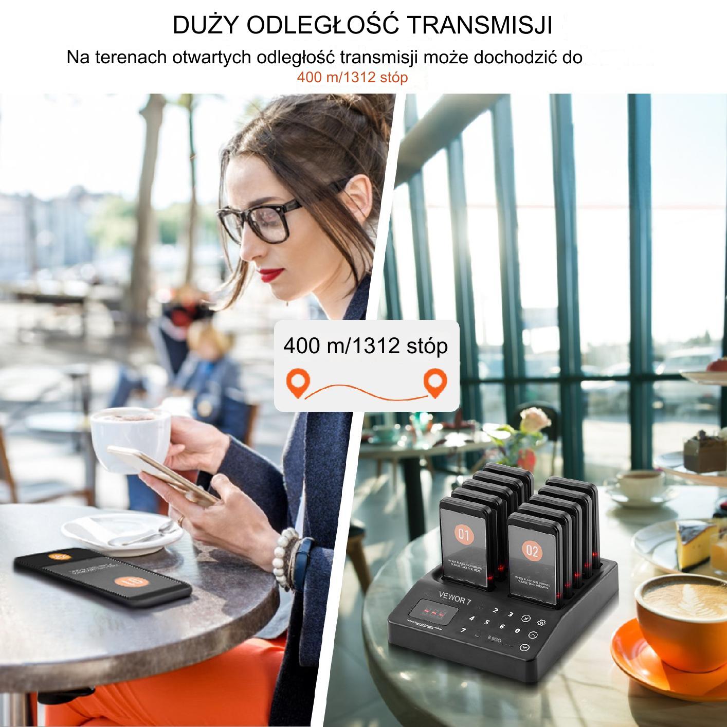 Pager Restauracyjny System Przywoławczy Pager 10 szt. - obrazek 5