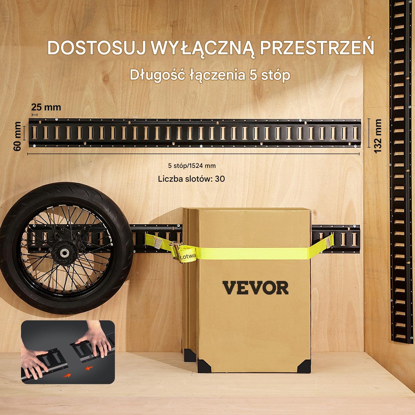 Listwa mocowania ładunku szyna mocująca mocowanie ładunku 4 sztuki - obrazek 3