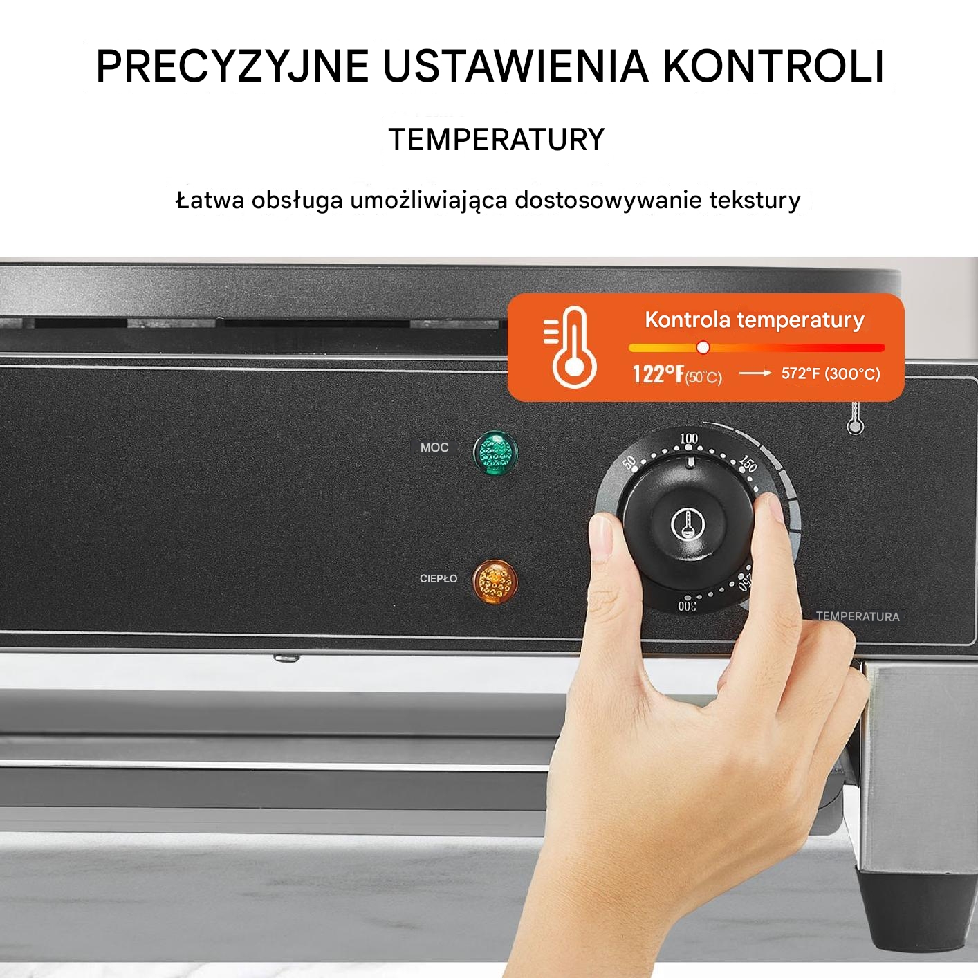 Naleśnikarka elektryczna 40cm 3000W stalowa do gastronomii - obrazek 6