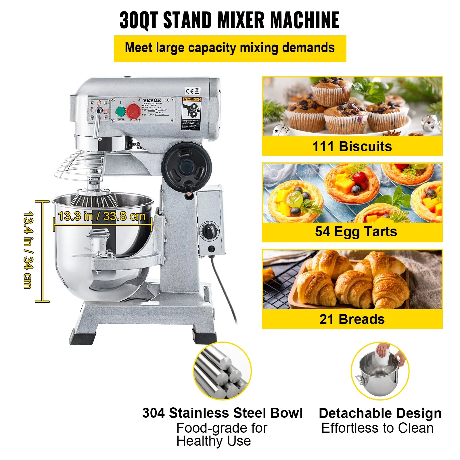 Robot kuchenny mikser planetarny gastronomiczny 1100 W - obrazek 6