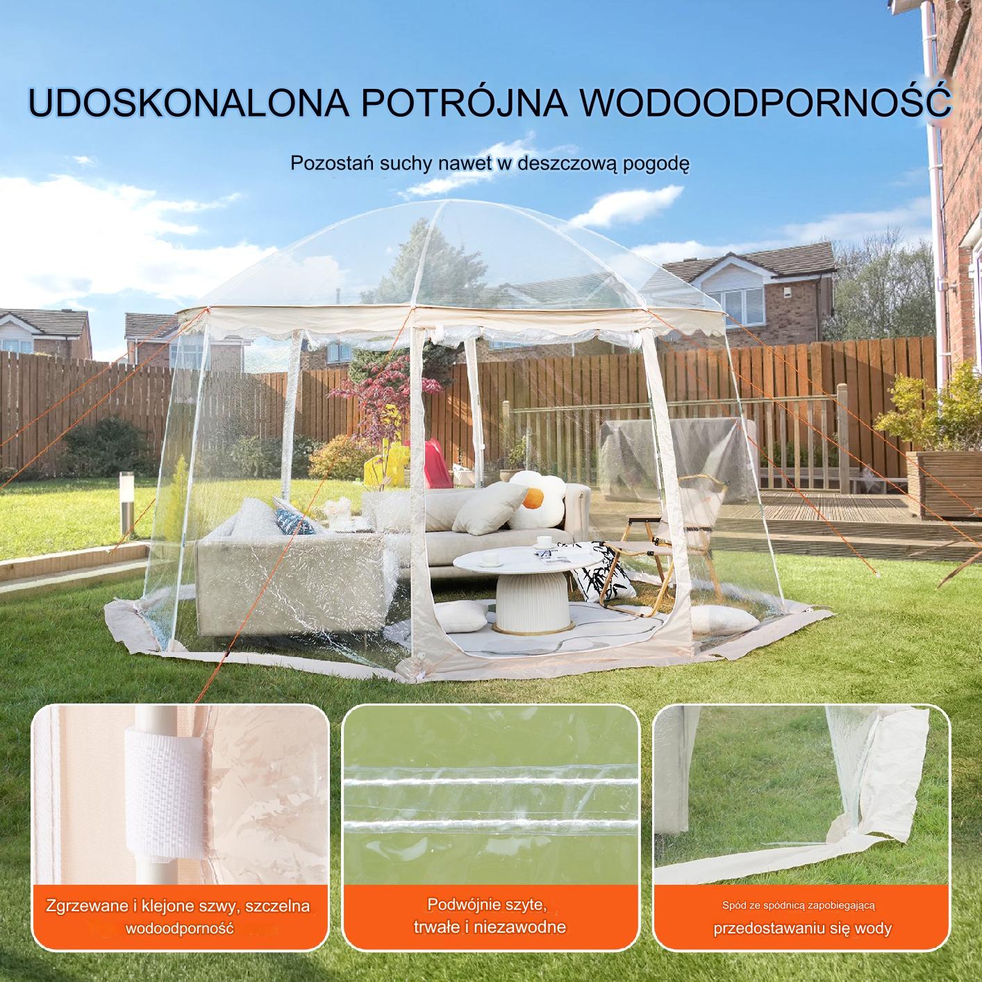 Namiot Sportowy – Wodoodporny i Termoizolacyjny 8-10 Osób 3,66x3,66 m - obrazek 2