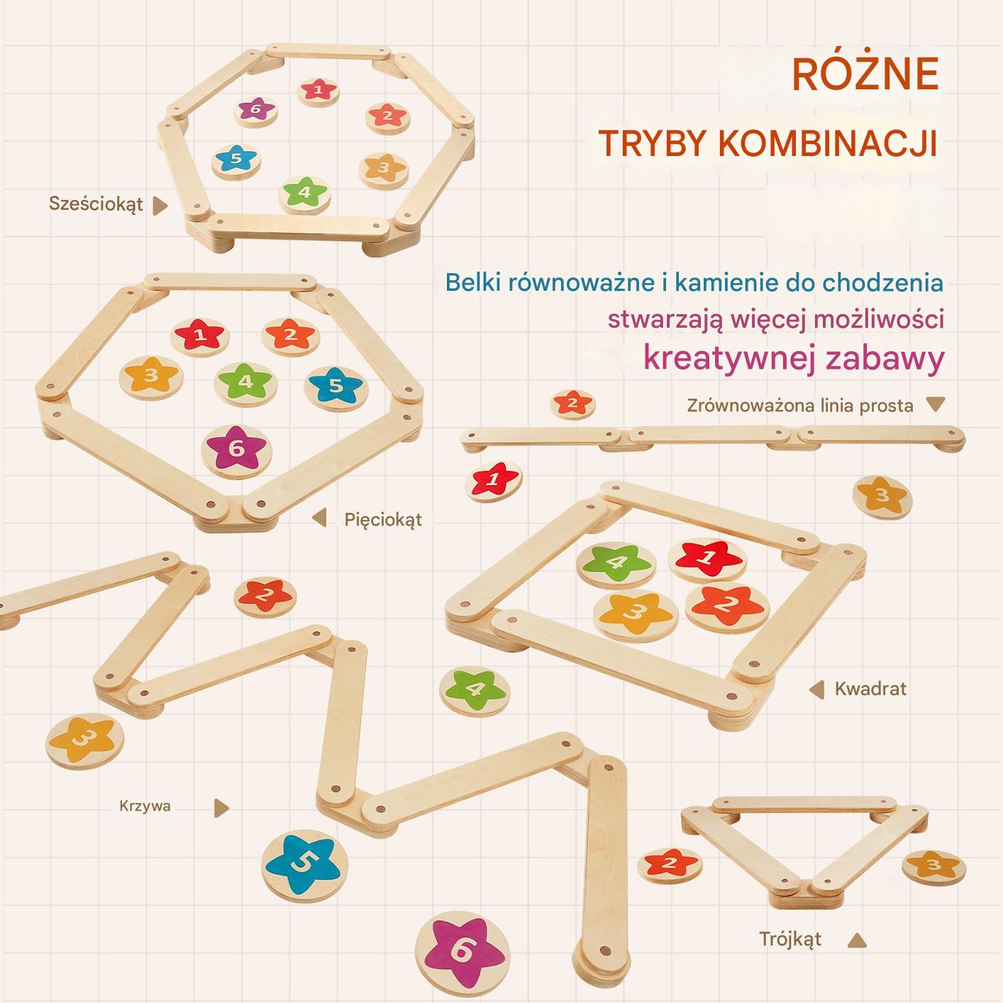 Zestaw równoważni i kamieni balansujących dla dzieci – 6 szt. - obrazek 6