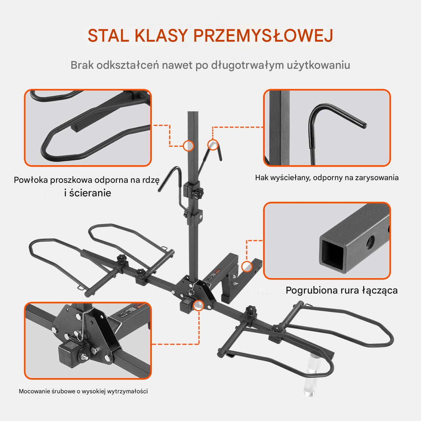 Bagażnik rowerowy platforma na hak Uchwyt rowerowy na hak 2 rowery - obrazek 6