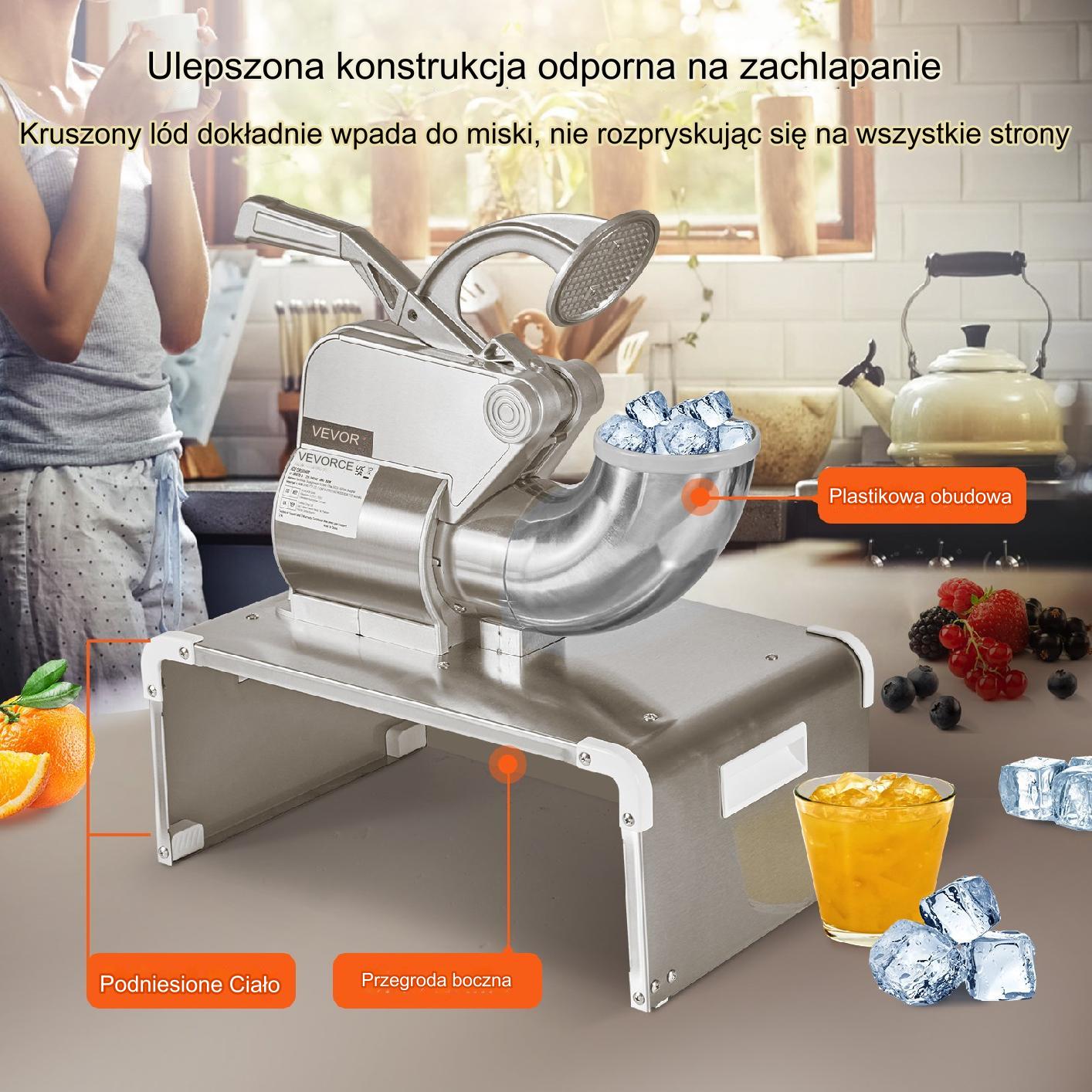 Kruszarka do lodu maszyna do kruszenia lodu 350 W - obrazek 3