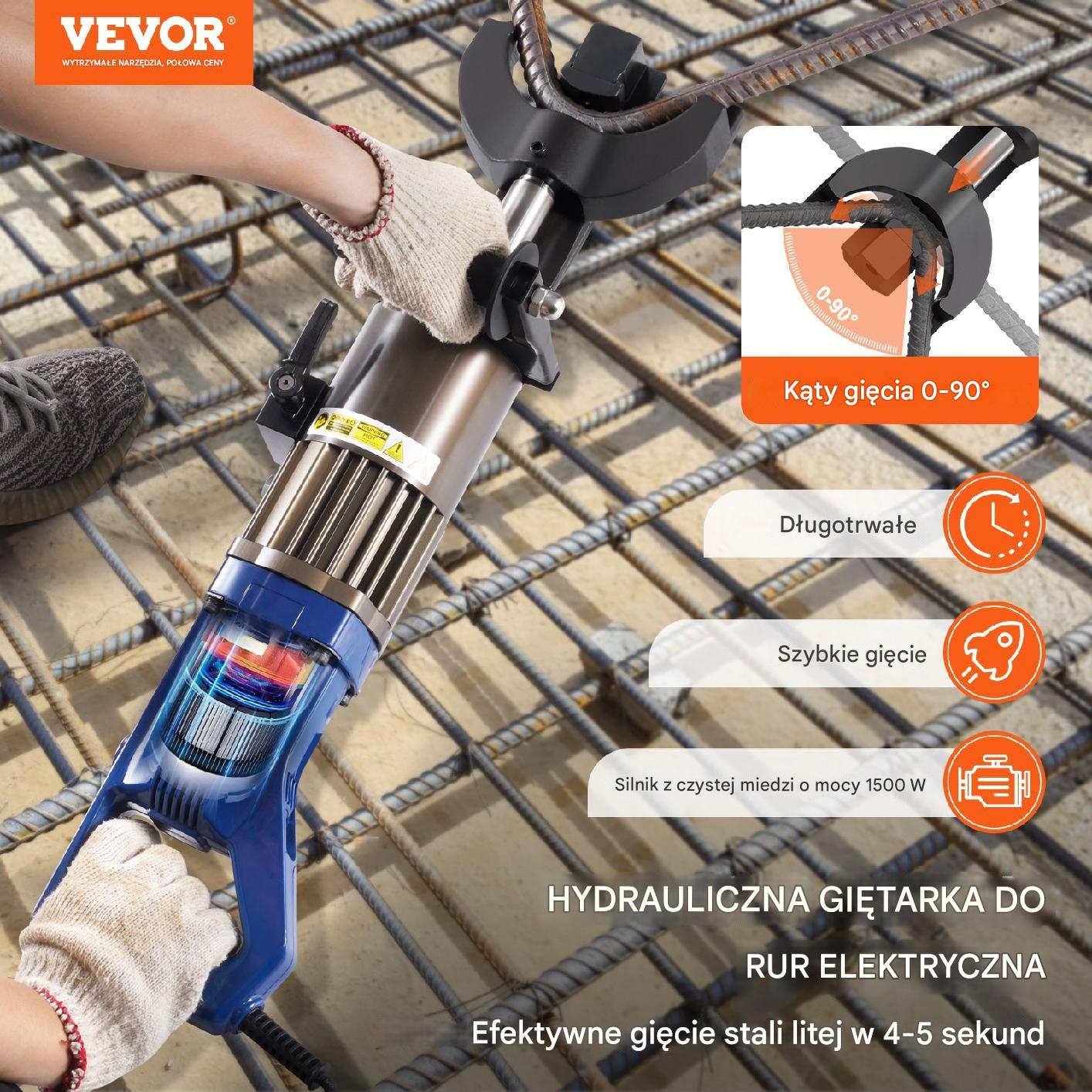 Elektryczna hydrauliczna giętarka do rur 1500W 12-22 mm - obrazek 7