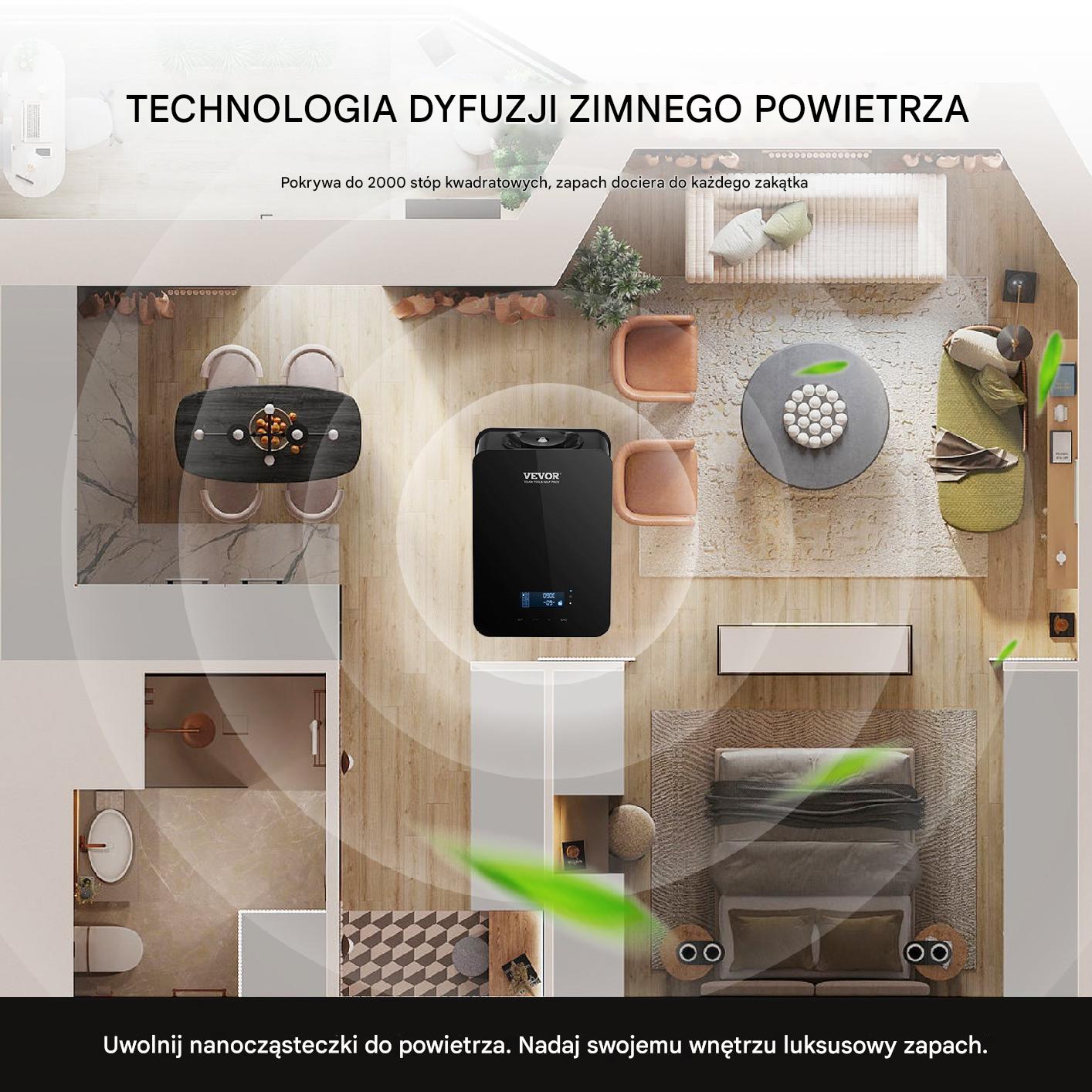 Dyfuzor Zapachowy Nawilżacz Powietrza Przemysłowy 180ml do 186 m² - obrazek 7