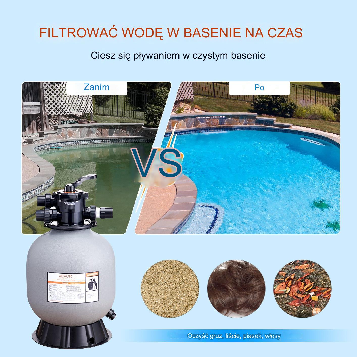Filtr basenowy piaskowy pompa basenowa piaskowa do basenu 170 L/MIN - obrazek 6