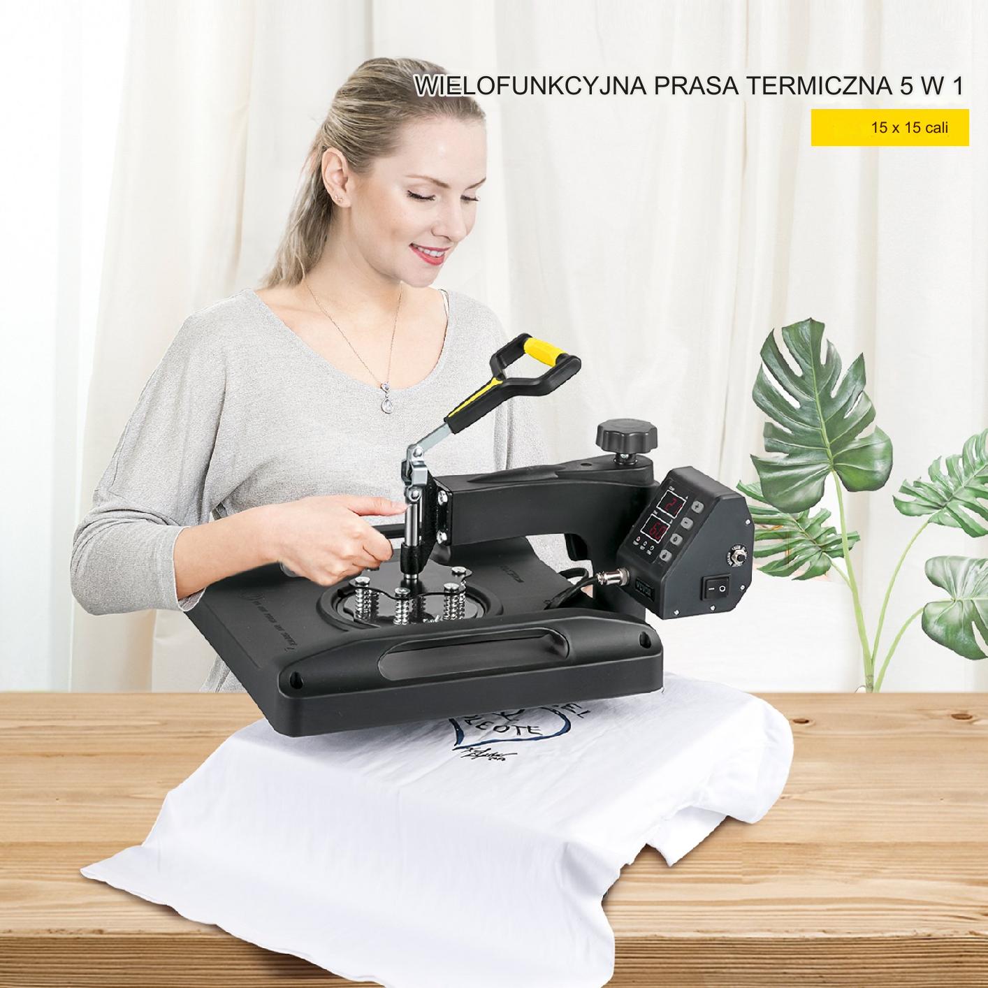 Prasa termiczna termotransferowa 5 w 1 38 x 38 cm - obrazek 7