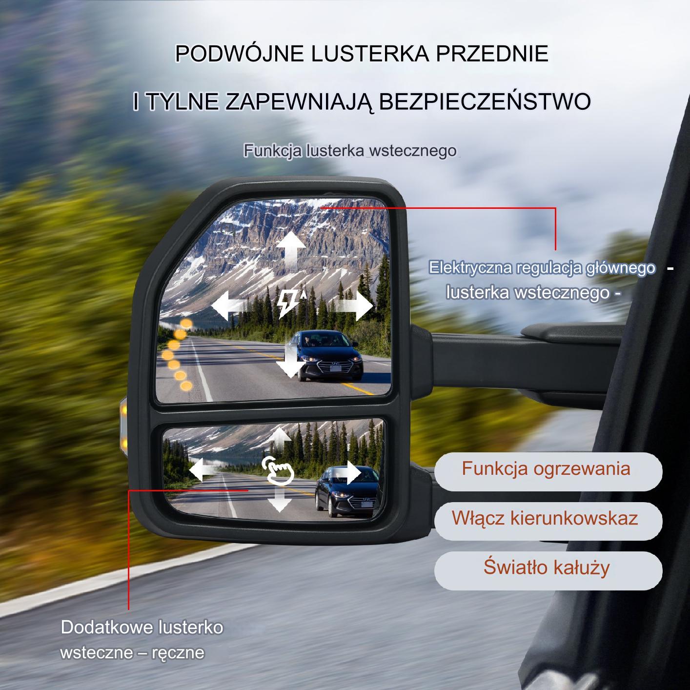 Podgrzewane Lusterka Holownicze do Ford F150 (2015-2018) - obrazek 3