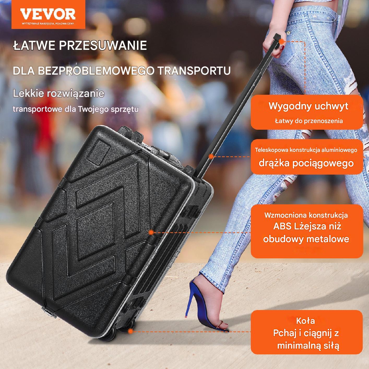 Szafa rack 5U głębokość 48 cm z zamkami i kółkami ABS wyjmowane panele - obrazek 3