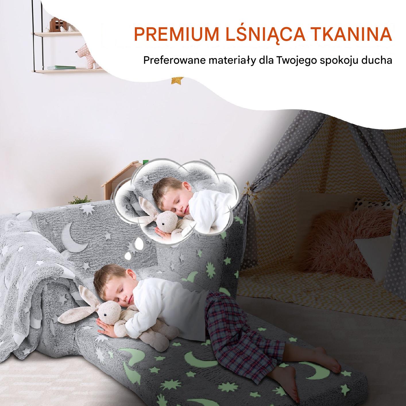 Mini Sofa dla Dzieci do Pokoju Dziecka Kanapa Dziecięca świecąca w ciemności - obrazek 4