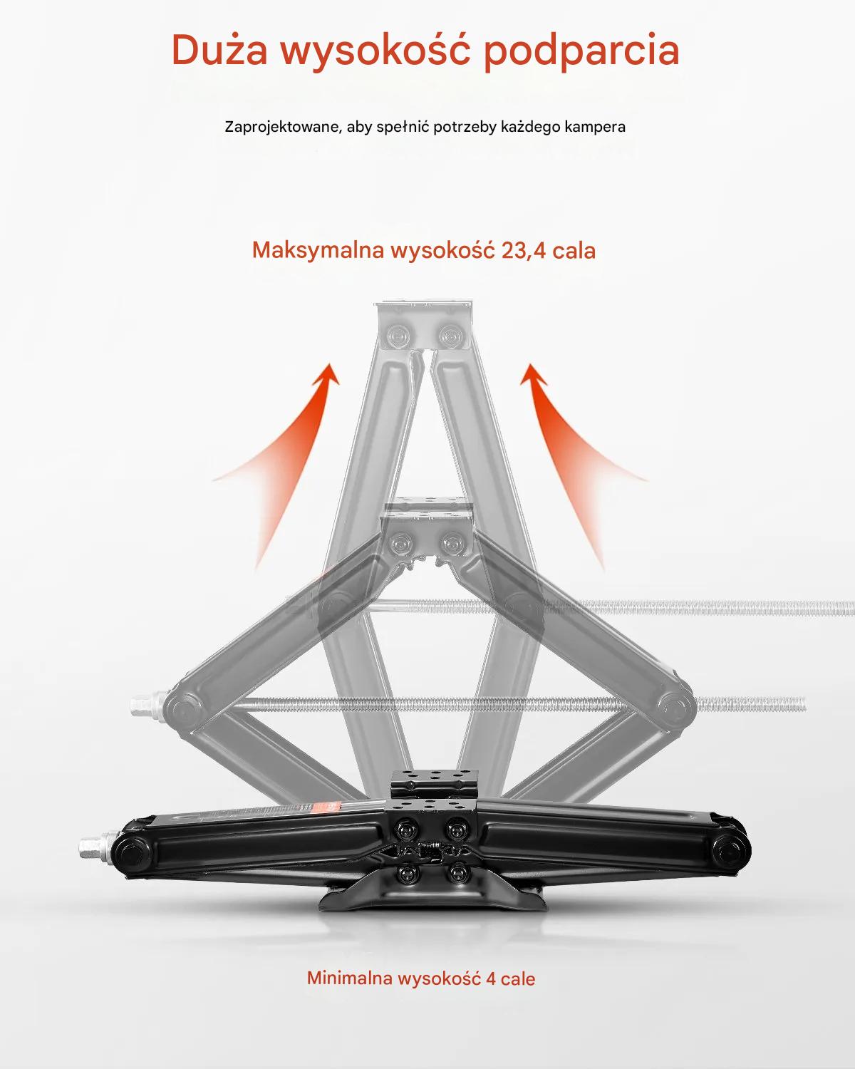 Podnośniki nożycowe warsztatowe do przyczepy 2 szt. 5000 lbs stabilizatory - obrazek 7