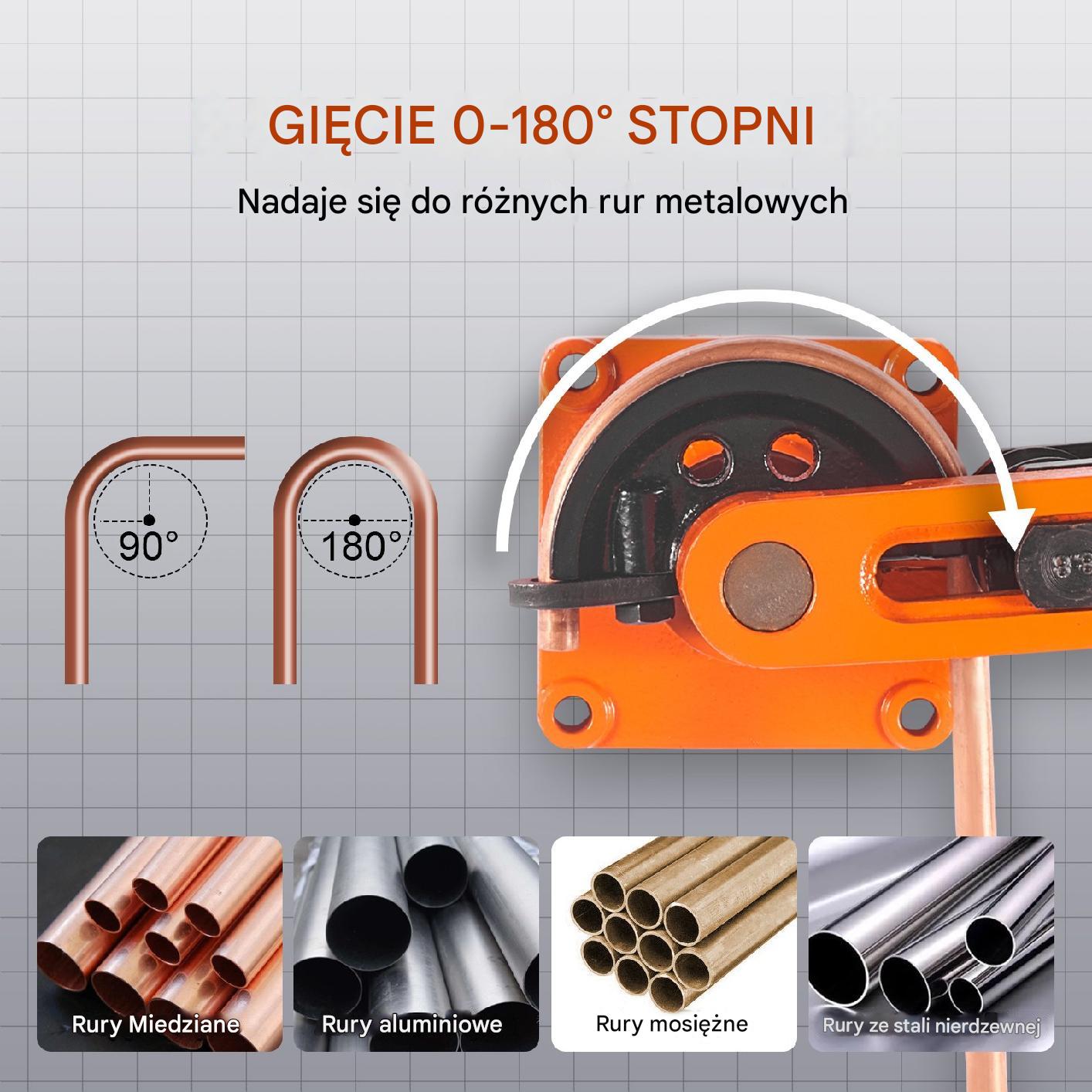 Giętarka do rur ręczna od 10mm do 25mm - obrazek 6