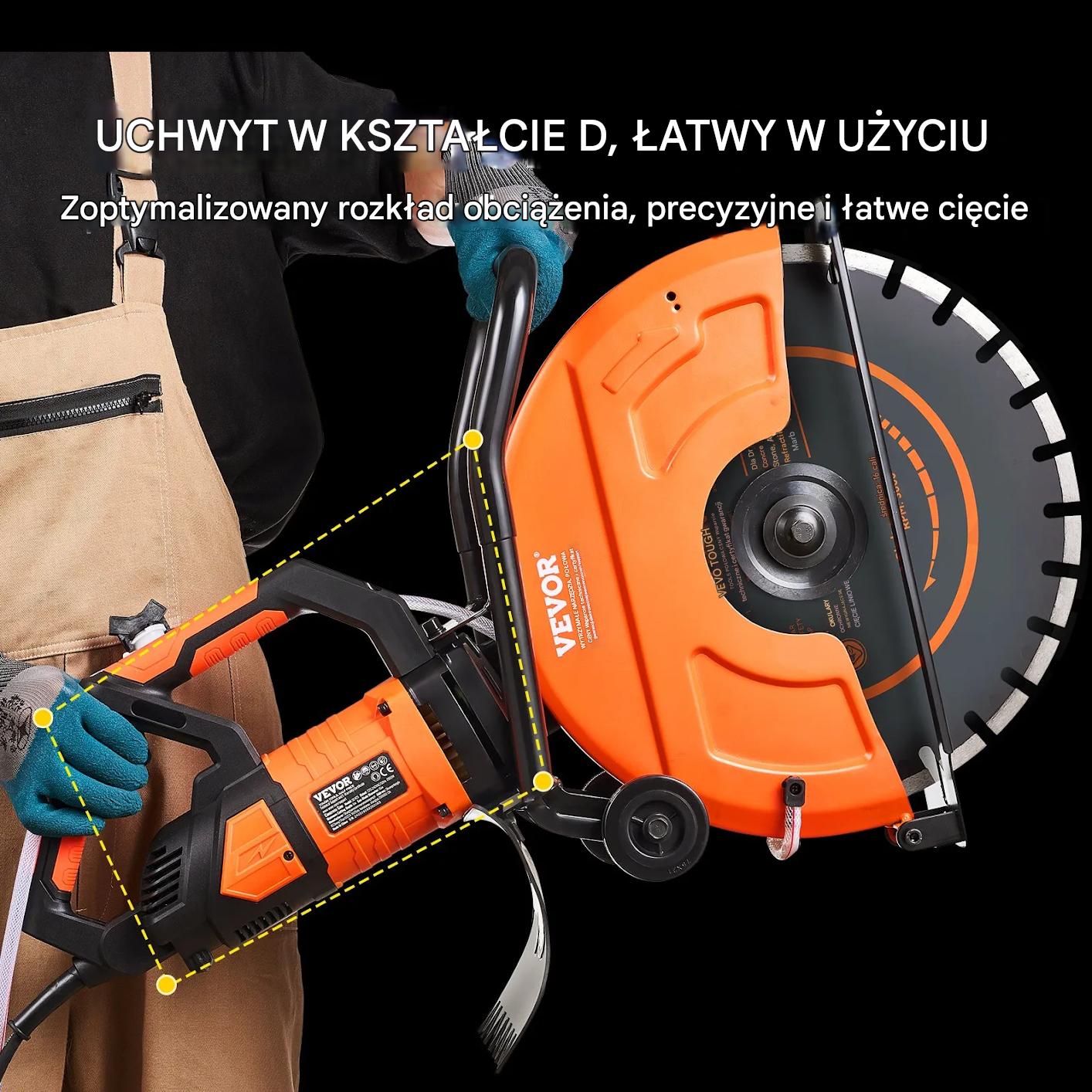 Piła do betonu 40 cm elektryczna wet/dry z pompą wody i tarczą - obrazek 7