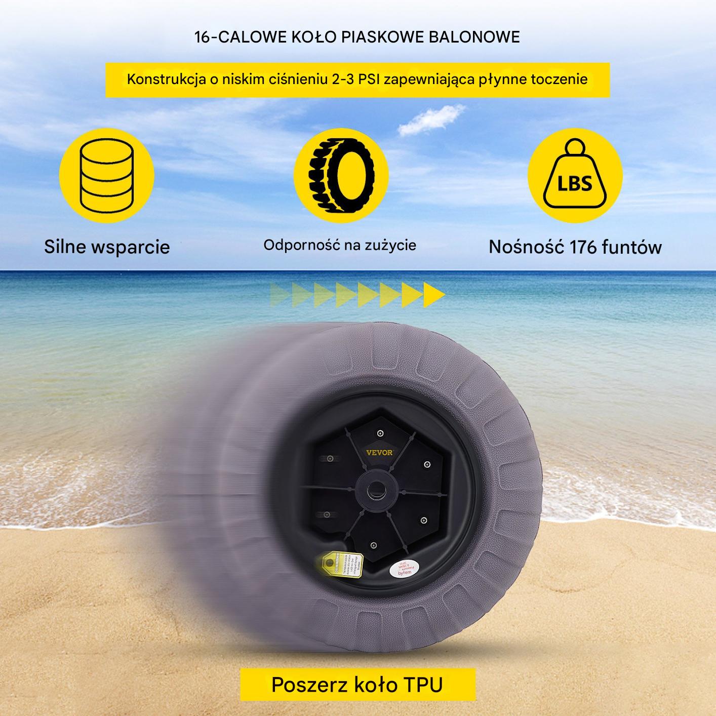 Opony plażowe balonowe z PVC 40 cm zestaw 2 szt. - obrazek 6