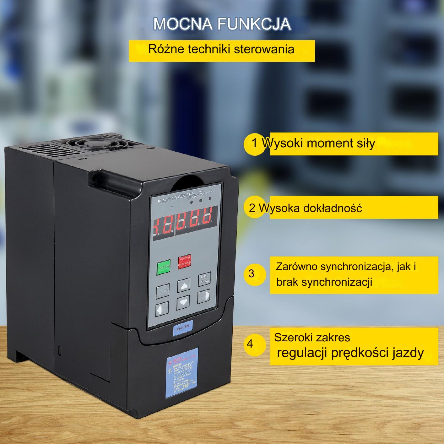 Falownik przetwornica inwerter 3,0 kW 220 V trójfazowy - obrazek 4