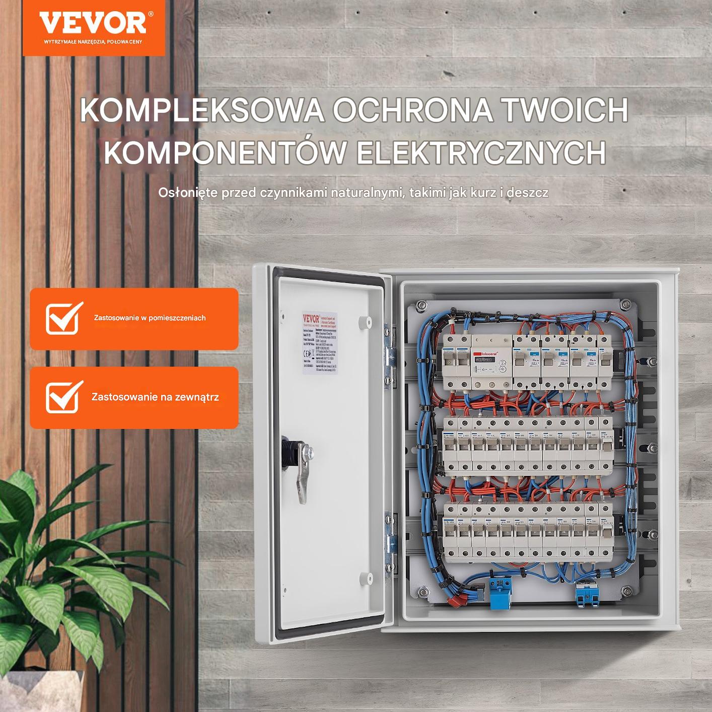 Skrzynka elektryczna NEMA 4X 30x25x14 cm IP66 wodoodporna z płytą - obrazek 4