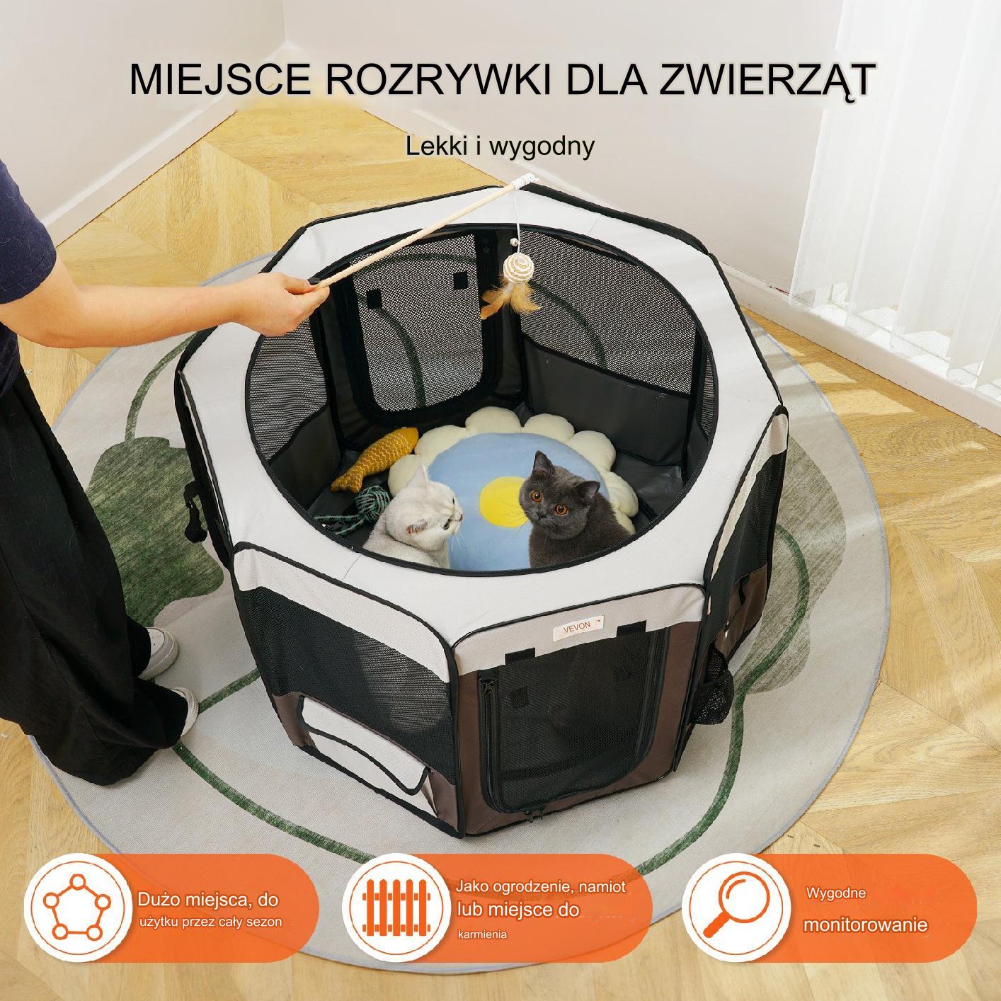 Składany kojec klatka dla zwierząt 91x58cm - obrazek 3