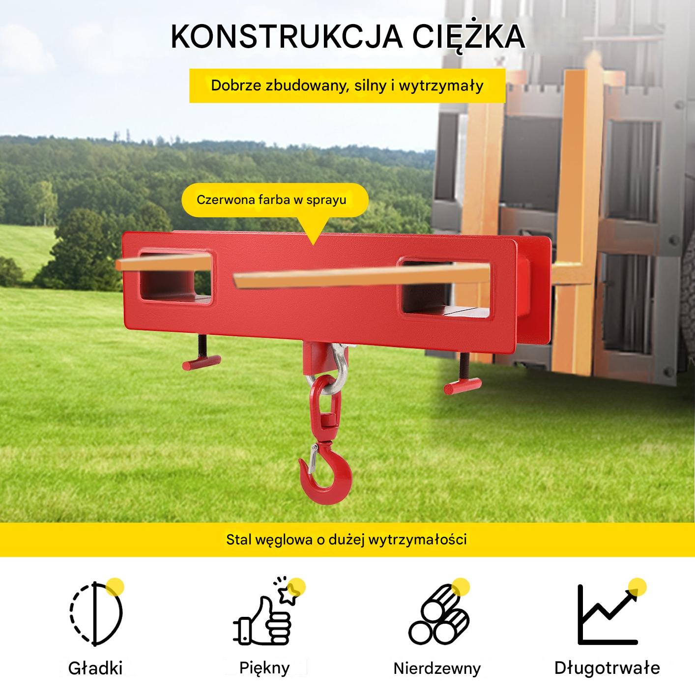 Trawers Hak uchwyt do wózka widłowego do 2T - obrazek 4