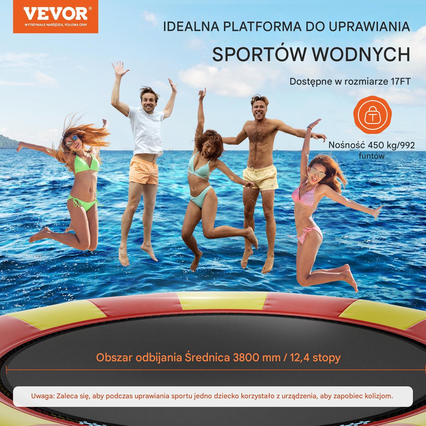Dmuchana trampolina wodna + pompka elektryczna 537 cm - obrazek 3