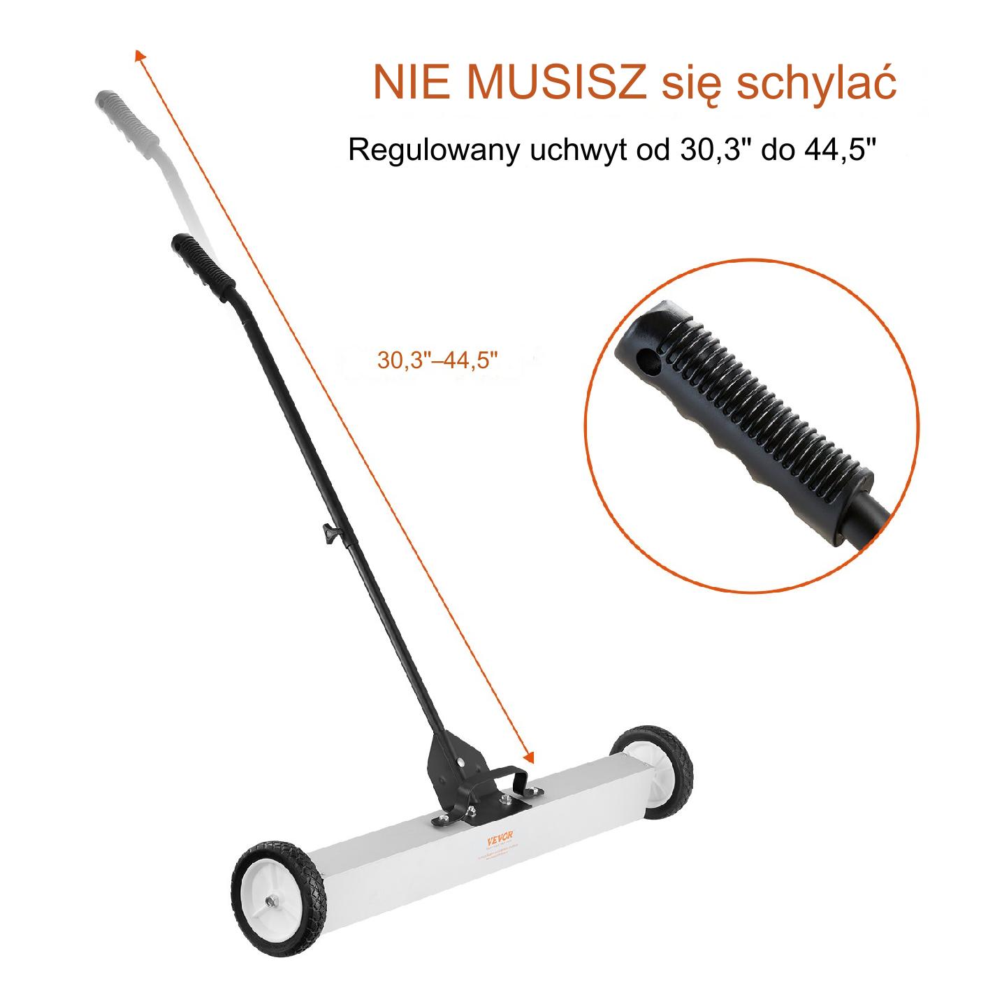 MIOTŁA MAGNETYCZNA ZAMIATARKA OPIŁKÓW WIÓRÓW 105 cm - obrazek 7
