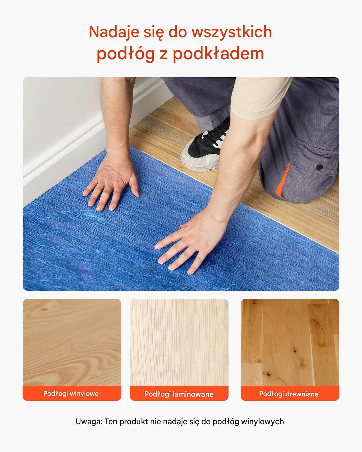 Podkład pod panele 37,2 m2 3 mm z folią wyciszenie podłogi winyl drewno - obrazek 4