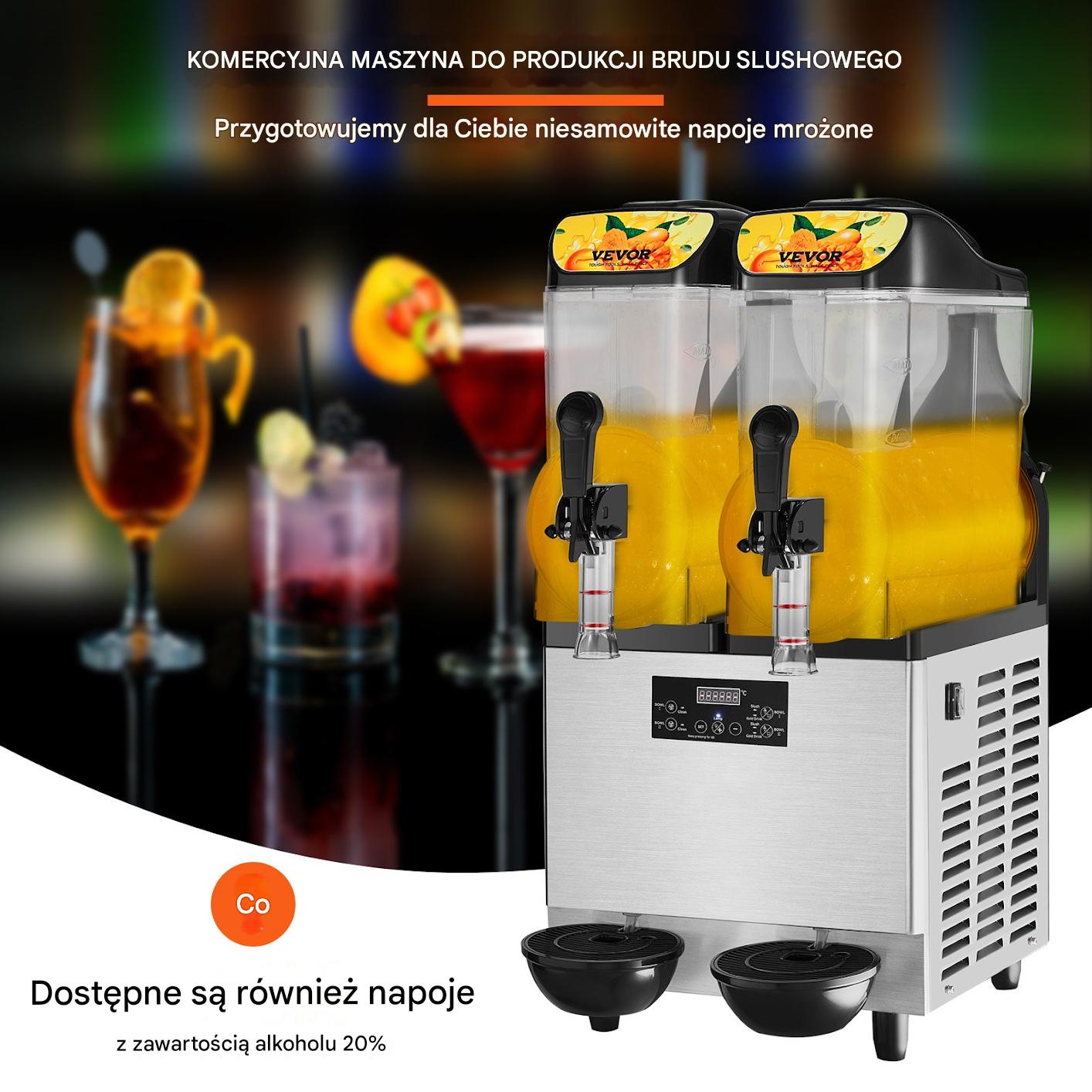 Granitor maszyna do napojów slush sorbetów smoothies podwójna 950W 2 x 12l - obrazek 4
