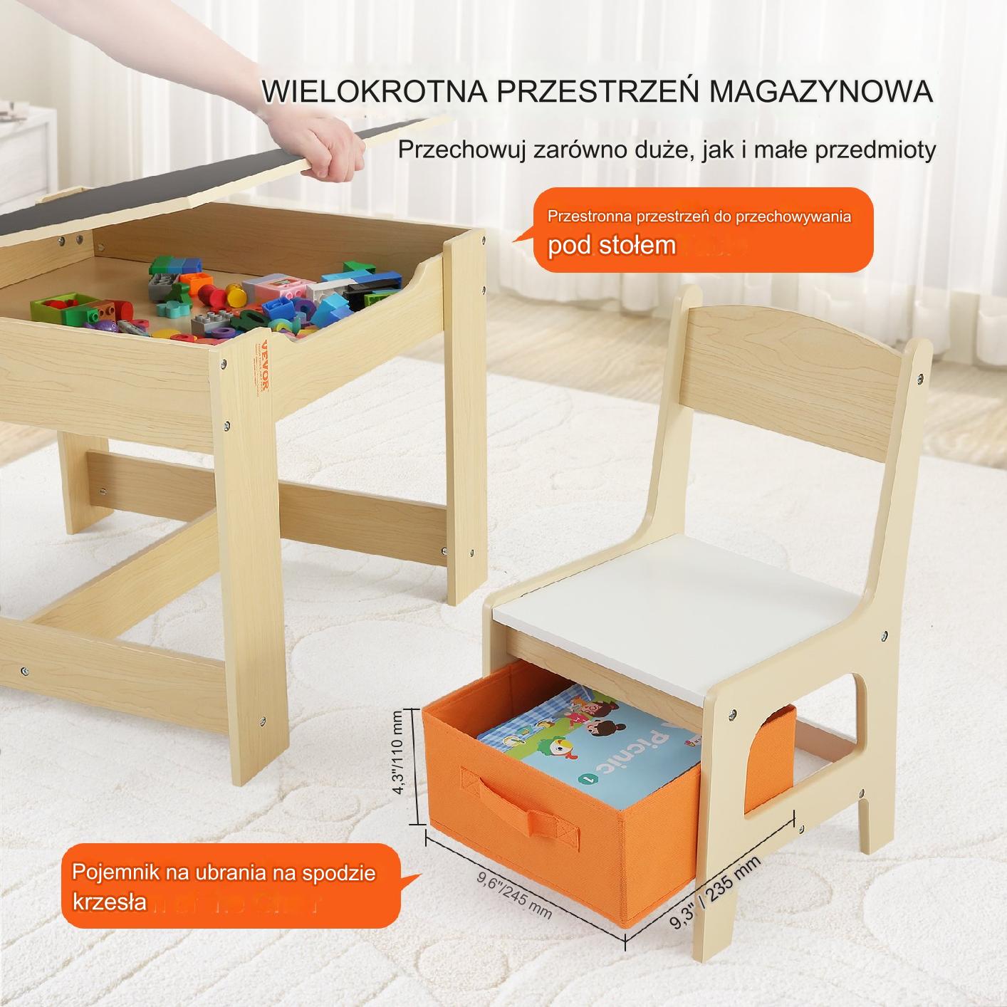 Zestaw Mebli dla Dzieci Stolik i 2 Krzesełka - obrazek 6