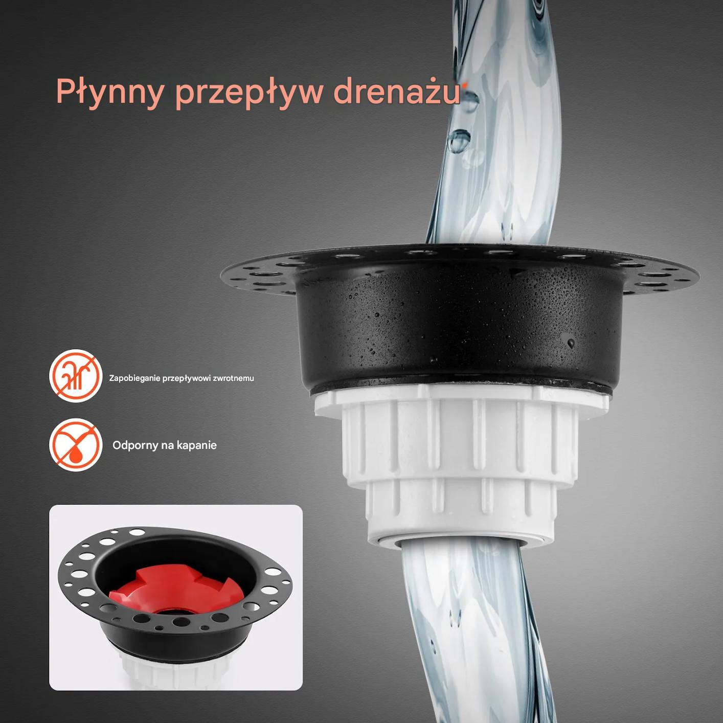Odpływ do wanny wolnostojącej zestaw PVC z rurami mosiężnymi - obrazek 4