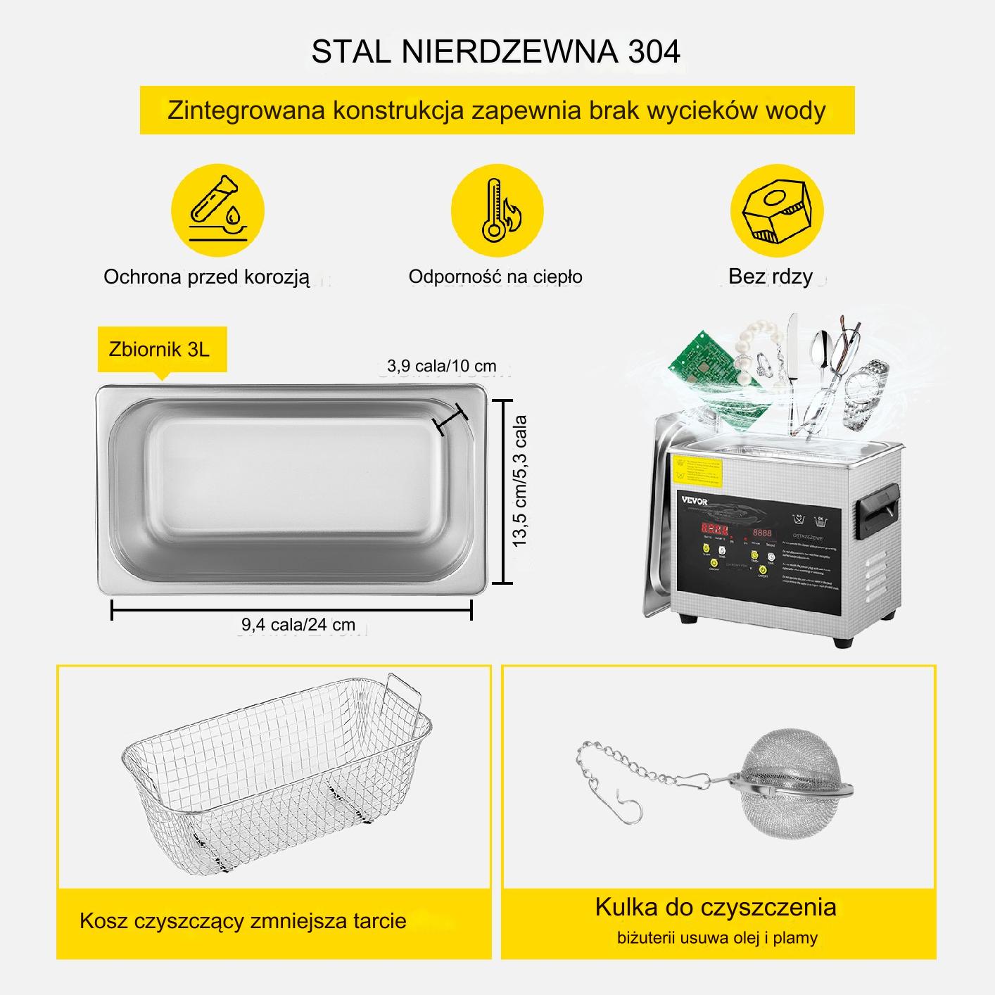 Myjka Ultradźwiękowa Przenośna 360 W 15L - obrazek 5