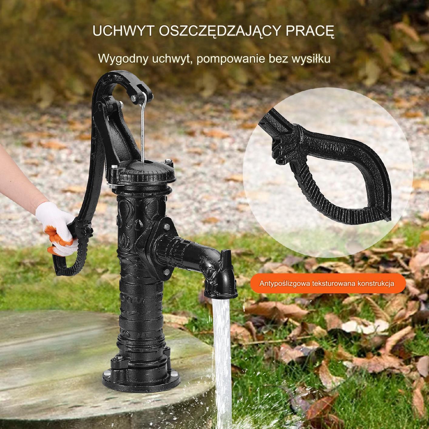 Pompa ręczna ogrodowa żeliwna 65 cm - obrazek 5