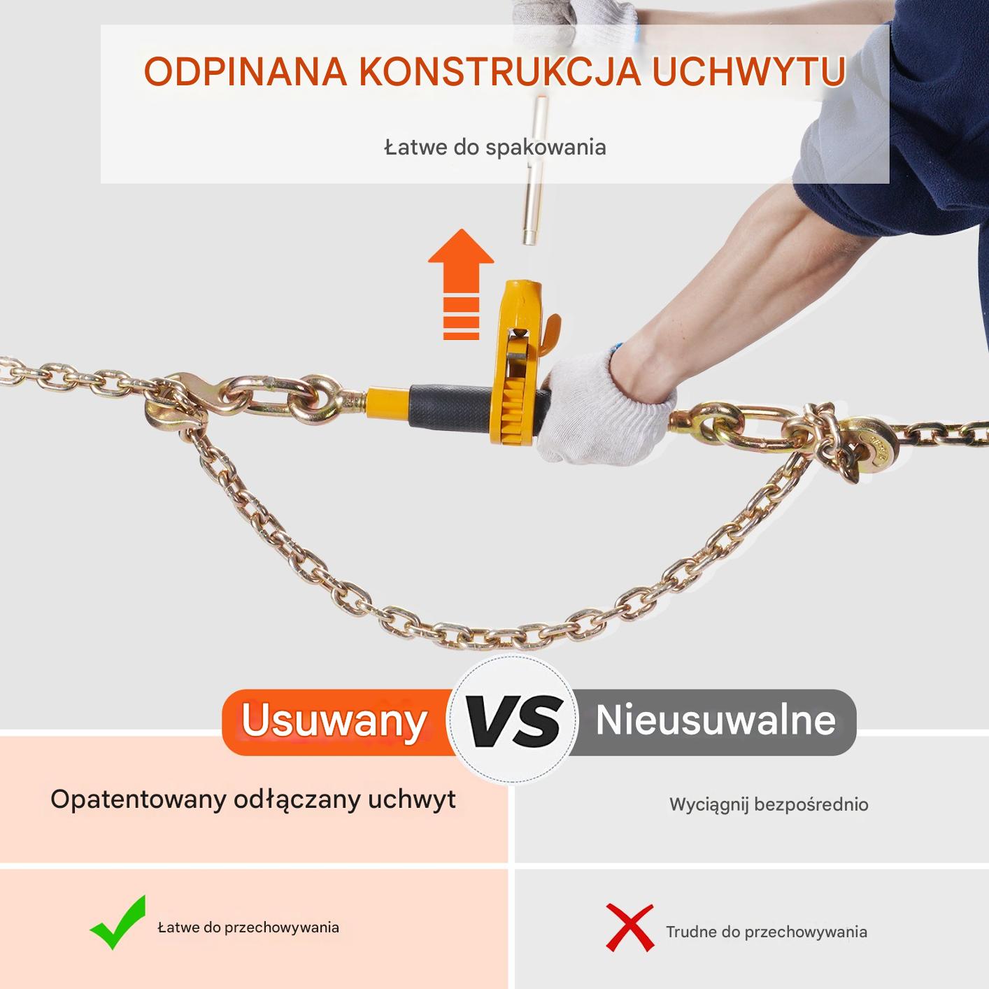 Napinacz łańcuchowy grzechotkowy 2 szt. 5T 0,9 - 1,27 cm - obrazek 7